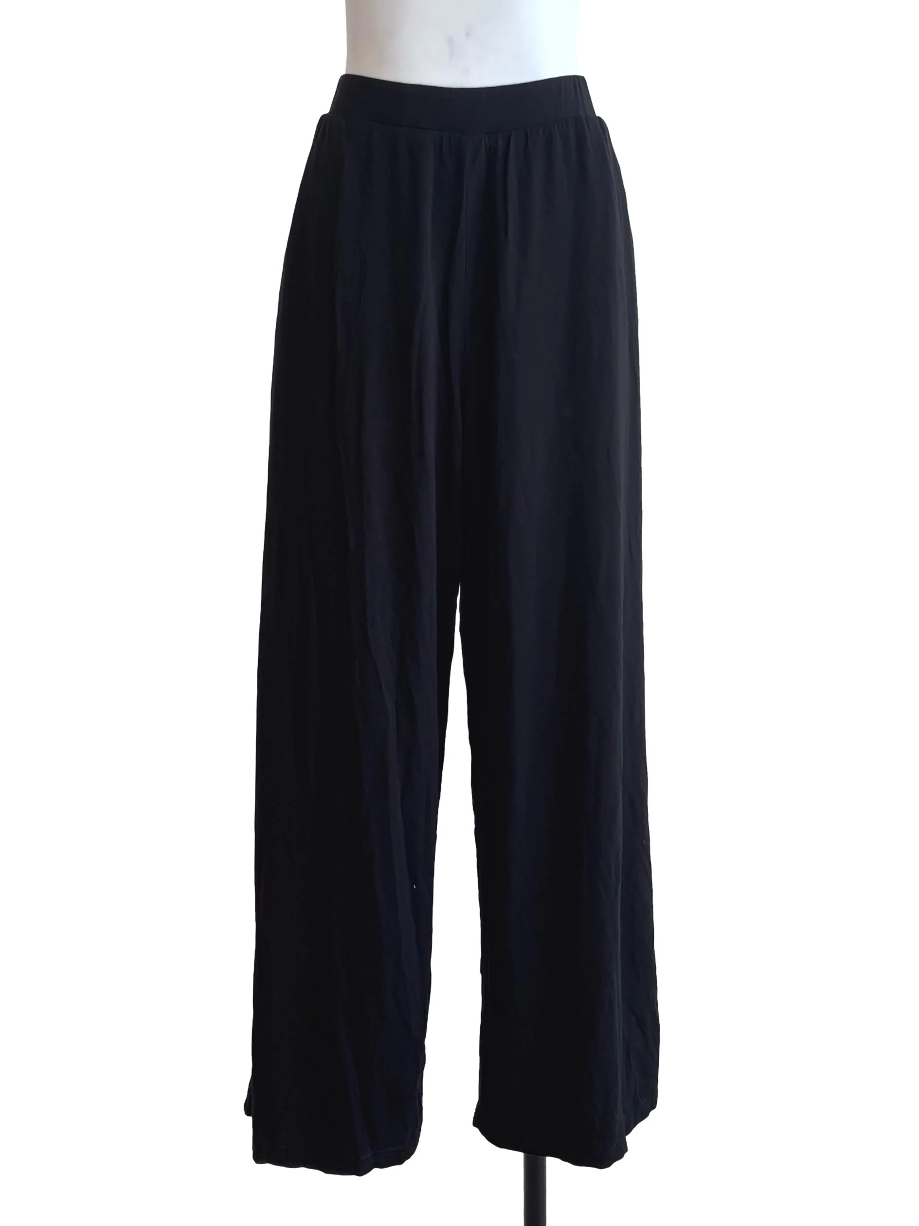 Jet Black Relaxed Wide Pants