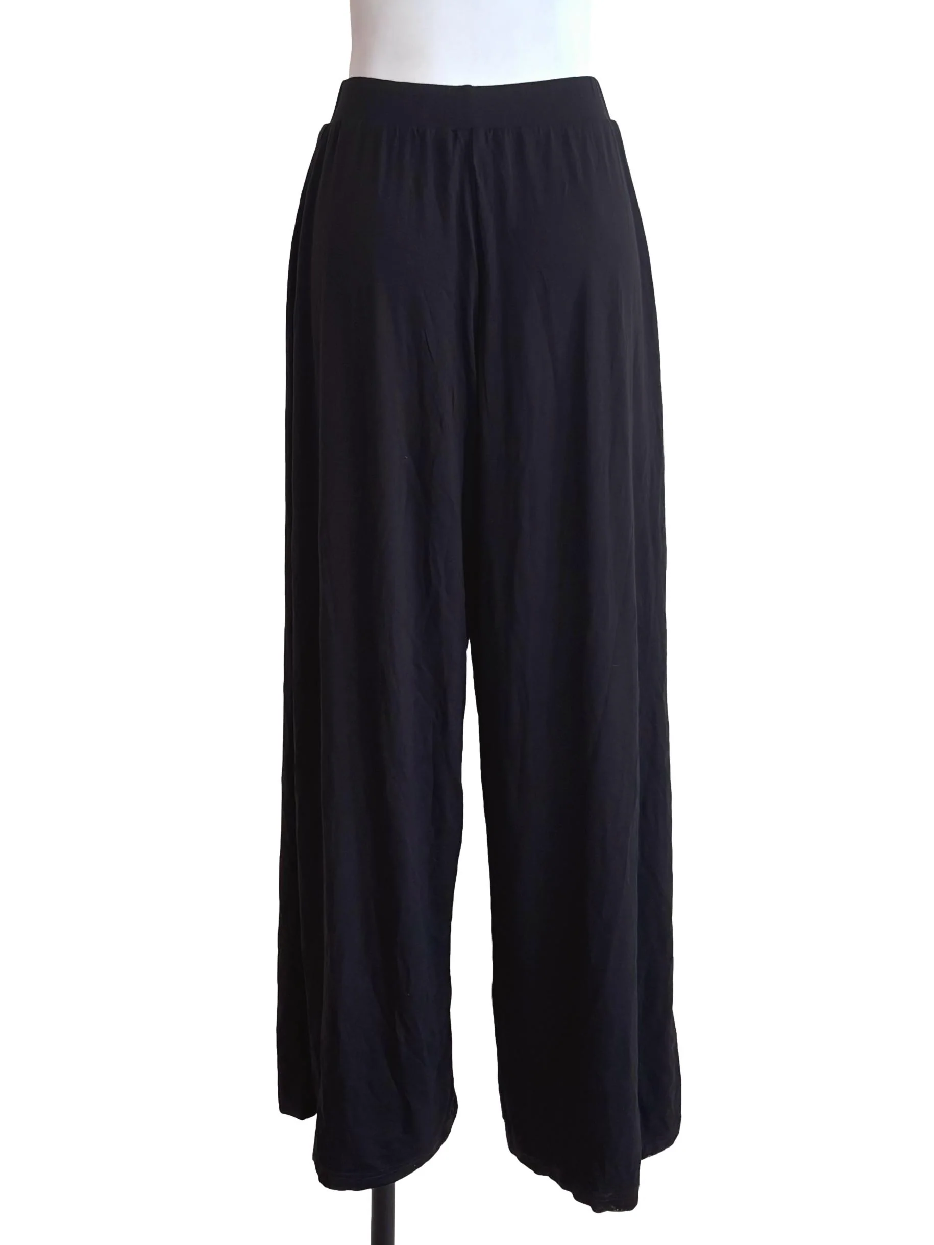 Jet Black Relaxed Wide Pants - Image 2