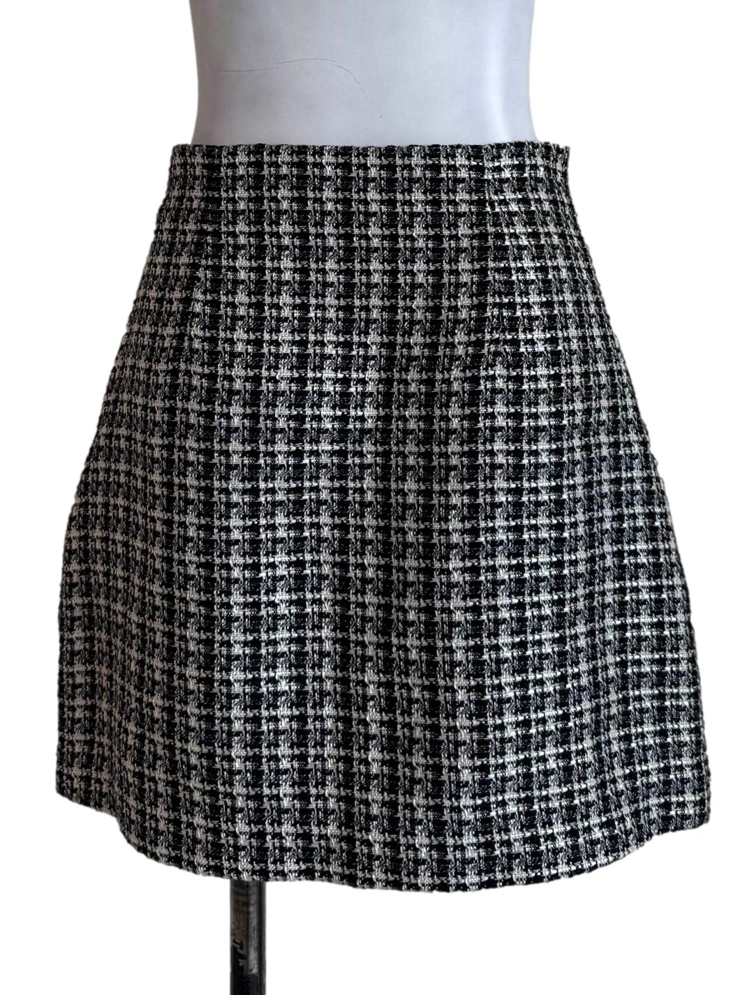 Jet Tweed Mini Skirt - Image 2