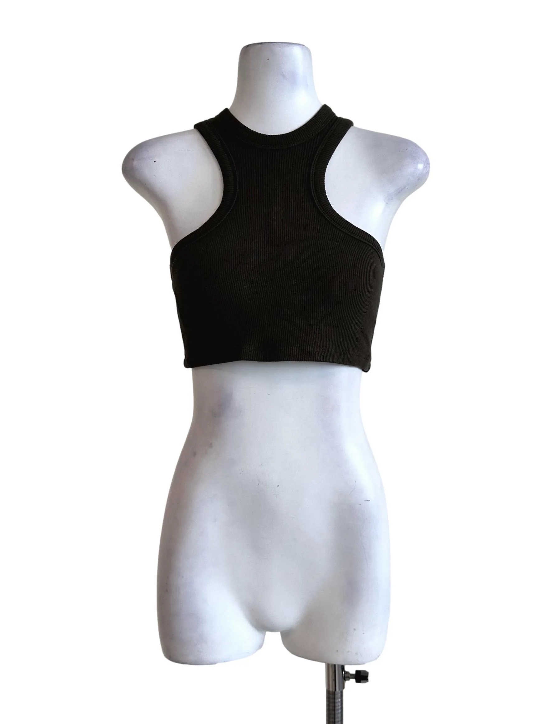 Juniper Green Padded Texture Sleeveless Top YHF