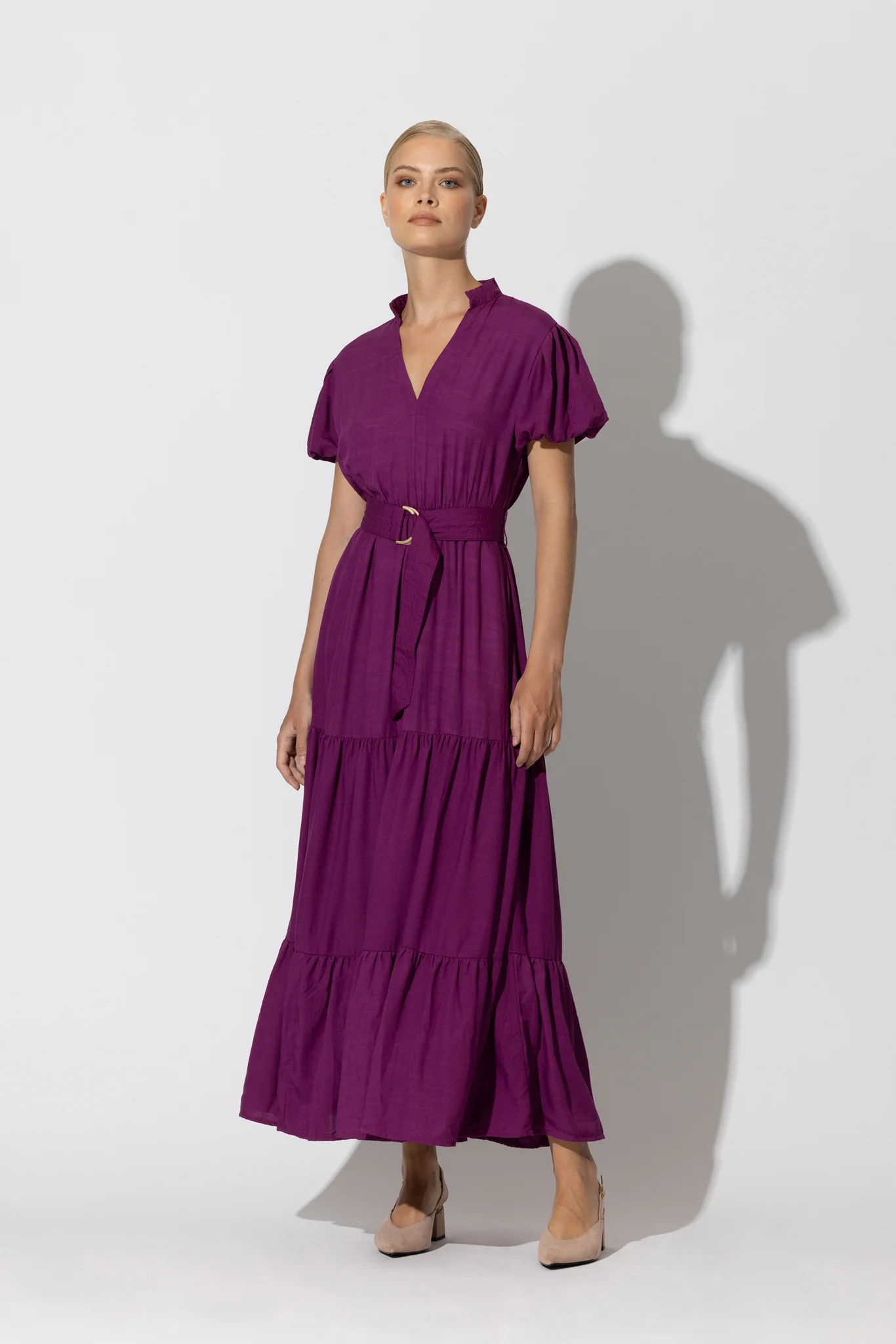 Karissa Maxi Dress In Berry - Purple CSN - Image 3