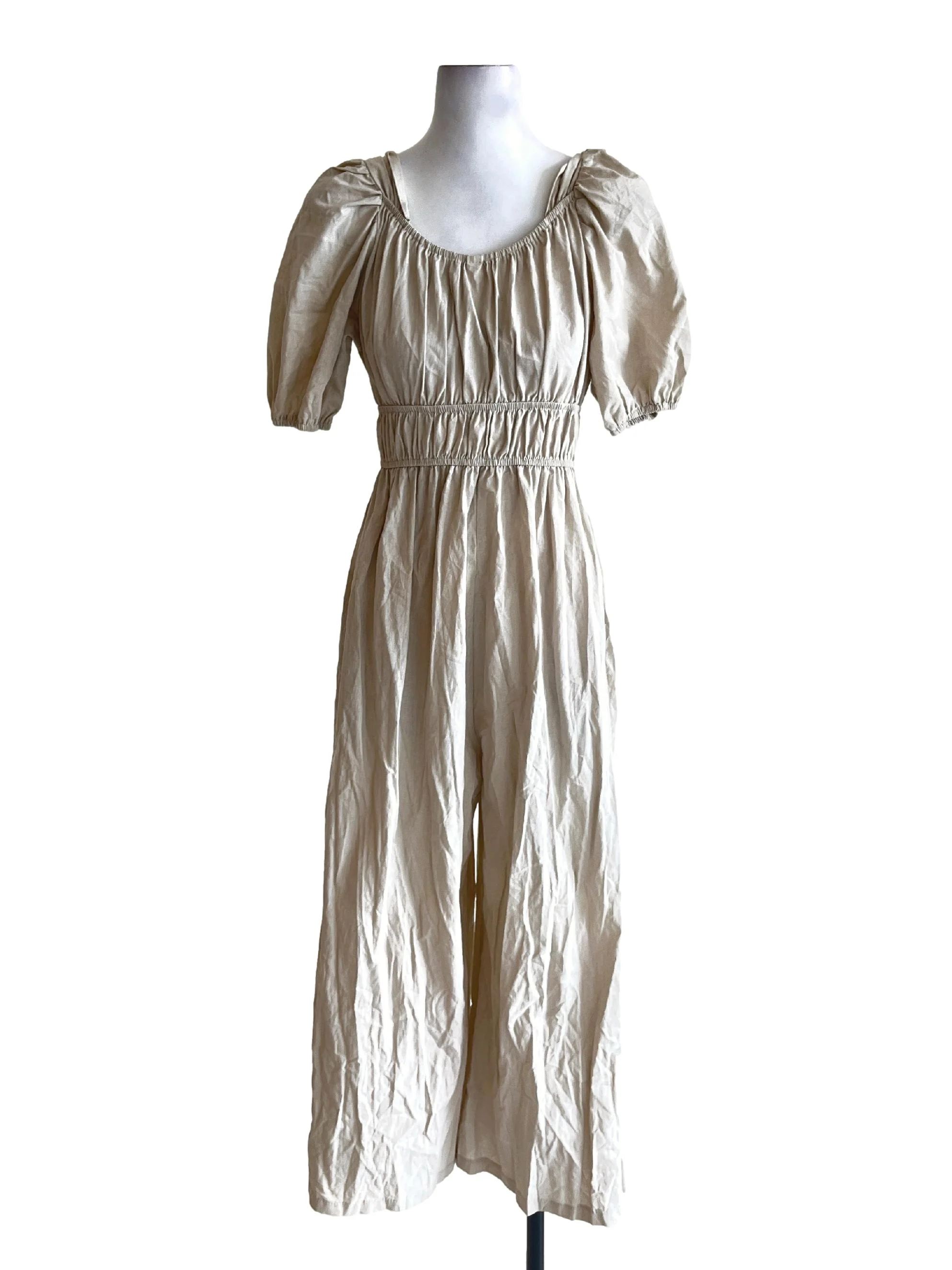 Khaki Beige Jumpsuit