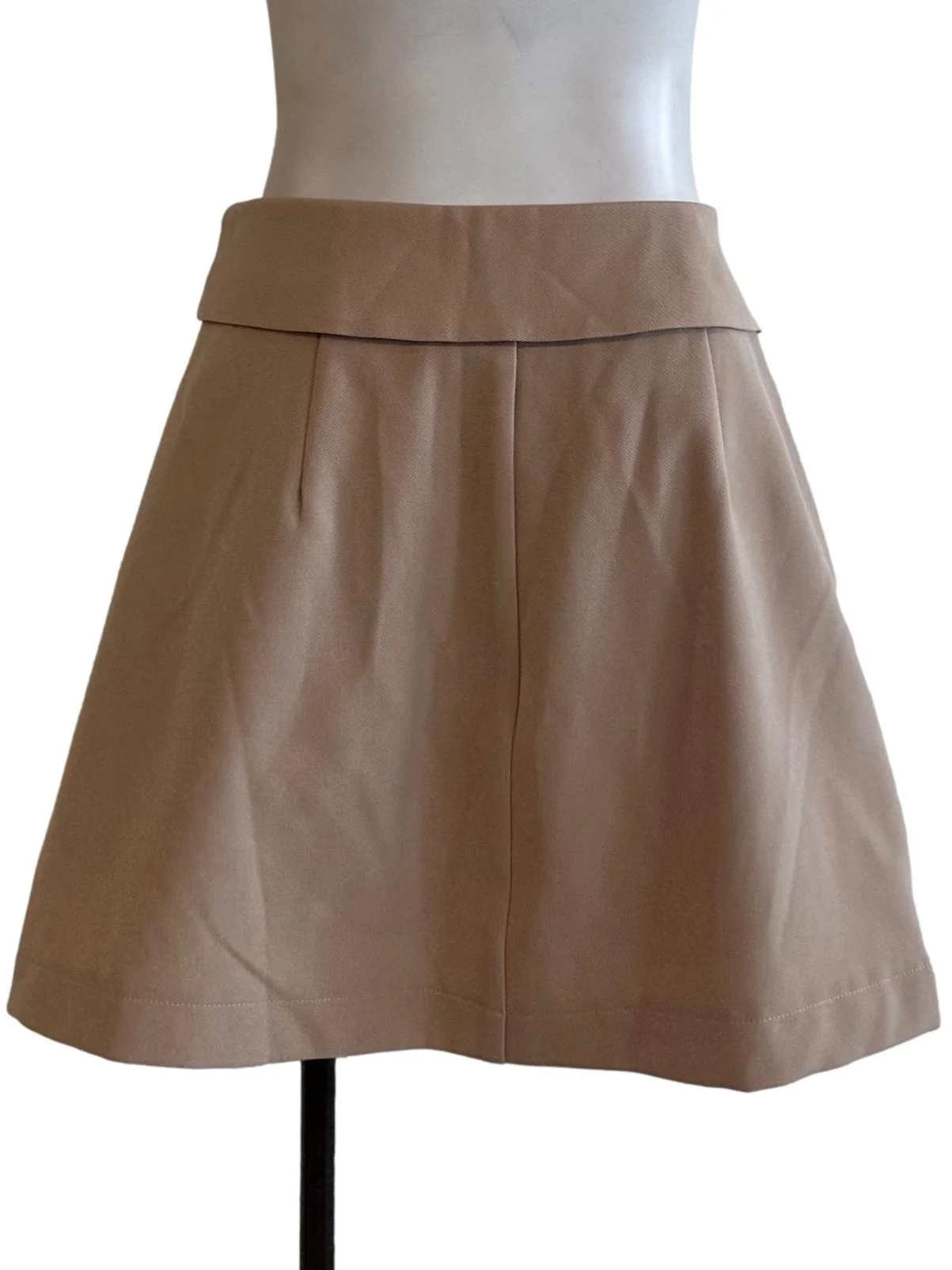 Khaki Brown Box Pleated Skorts - Image 2