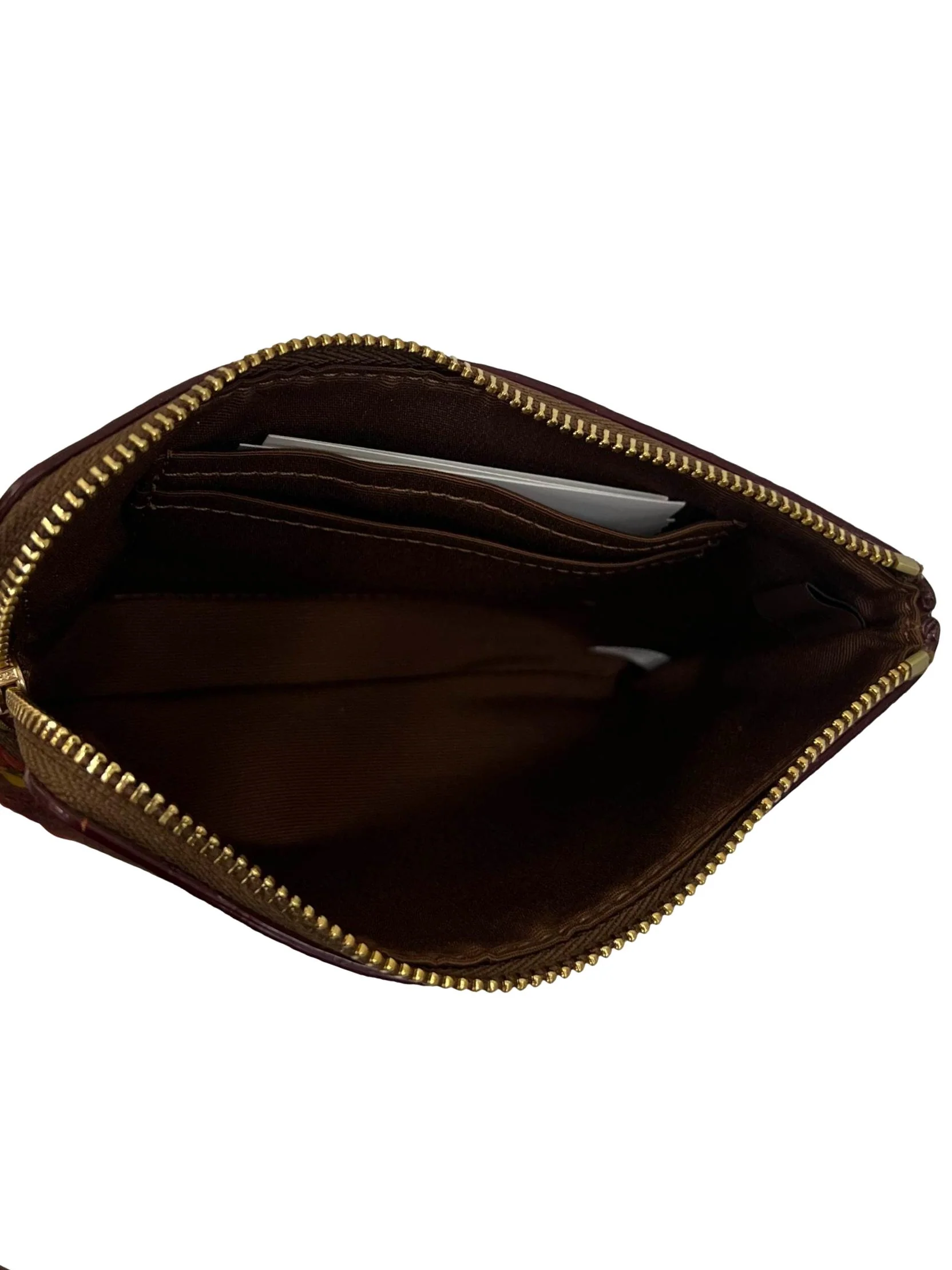 Khaki Corner Zip Signature Floral Wristlet - Image 3