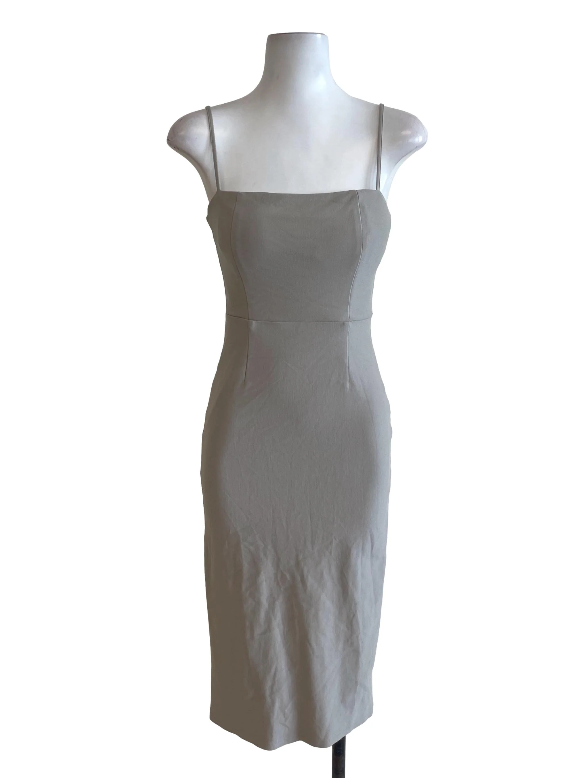Khaki Spaghetti Strap Dress