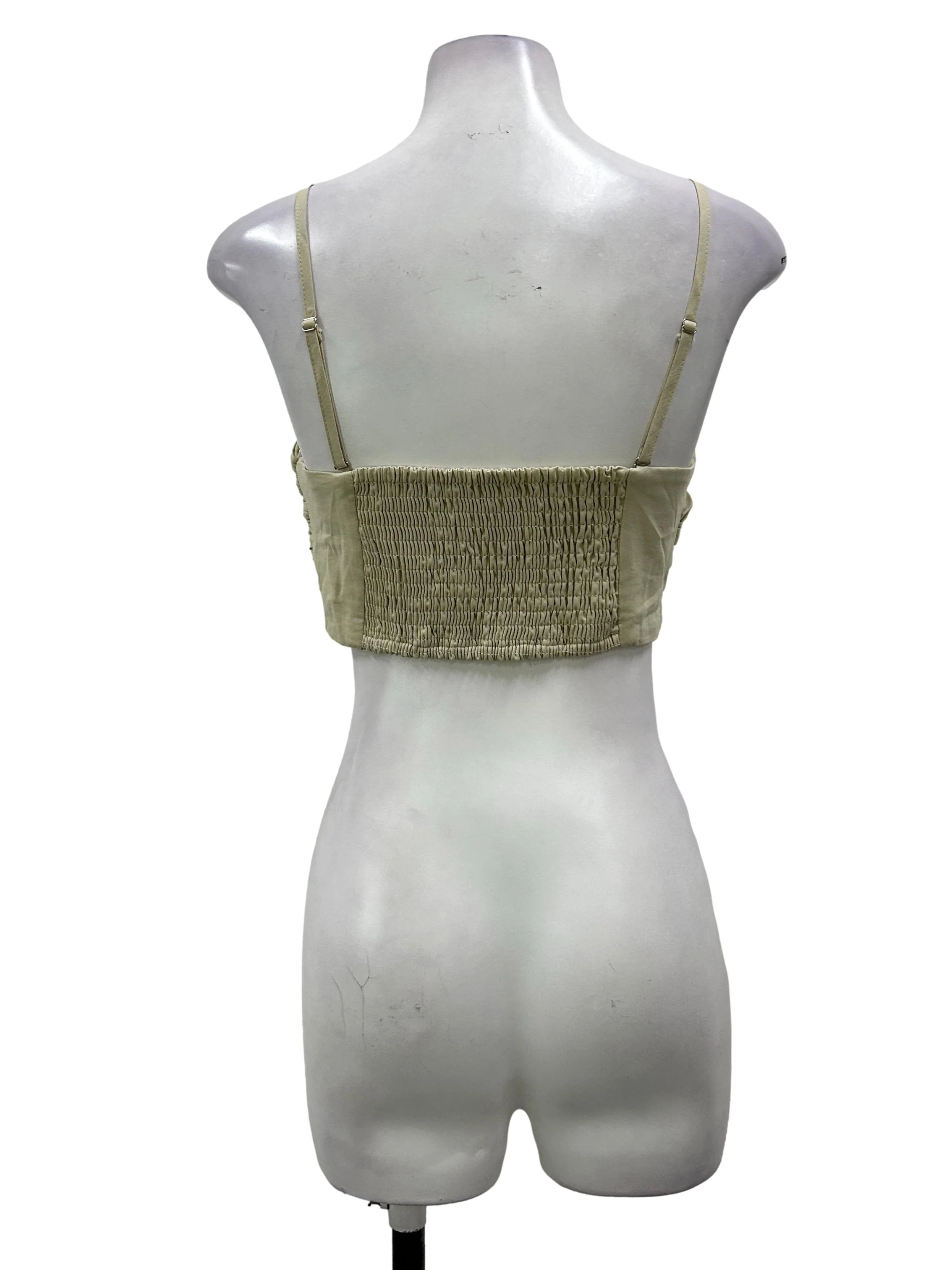Khaki Twisted Cropped Camisole - Image 2