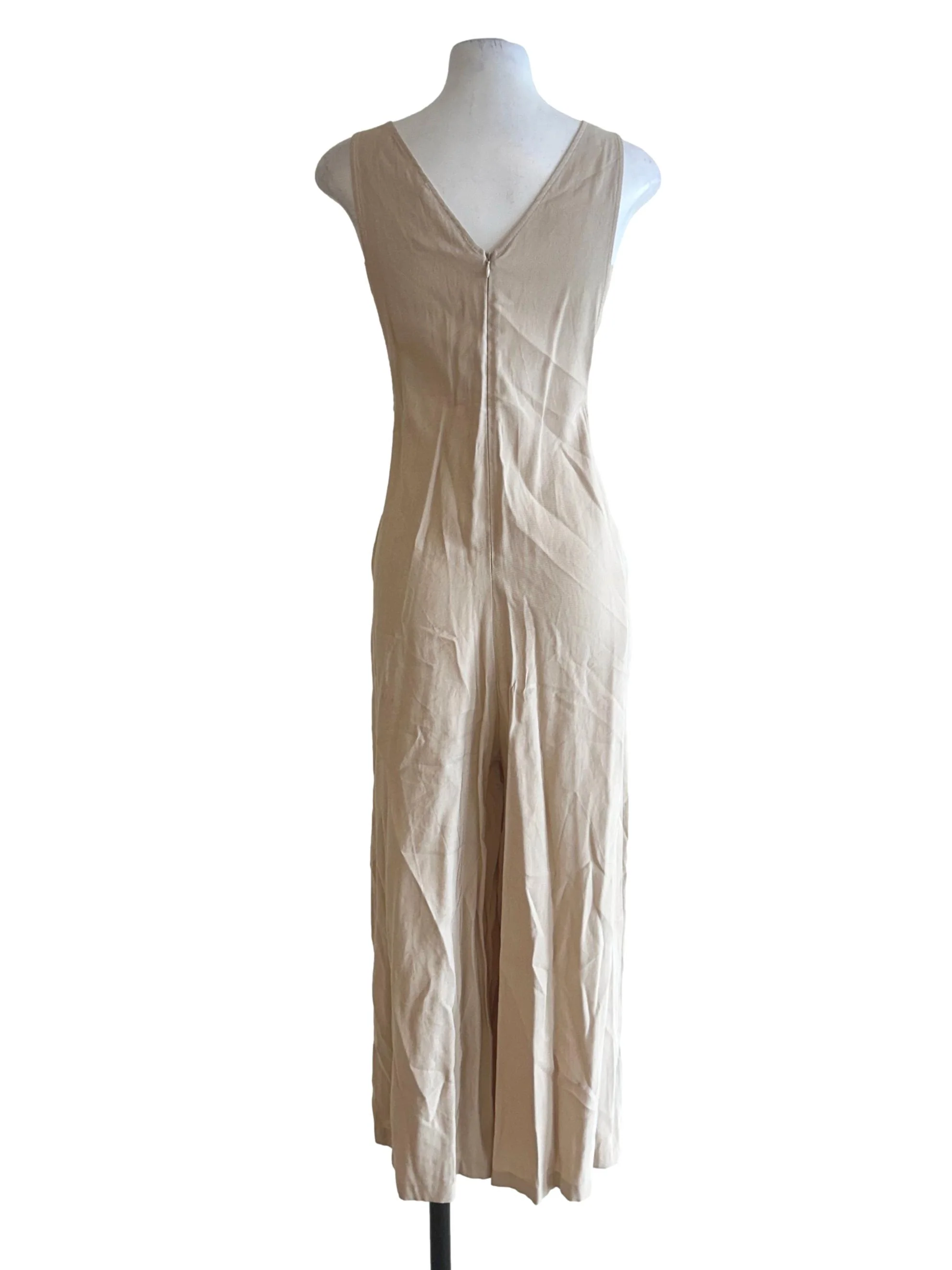 Khaki V Neck Jumpsuits - Image 2