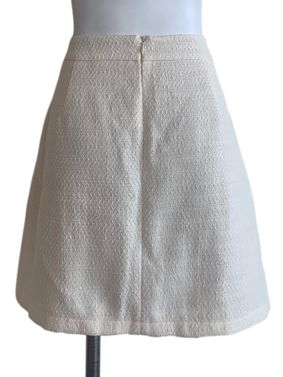 Lace White Half Box Pleated Skort - Image 2