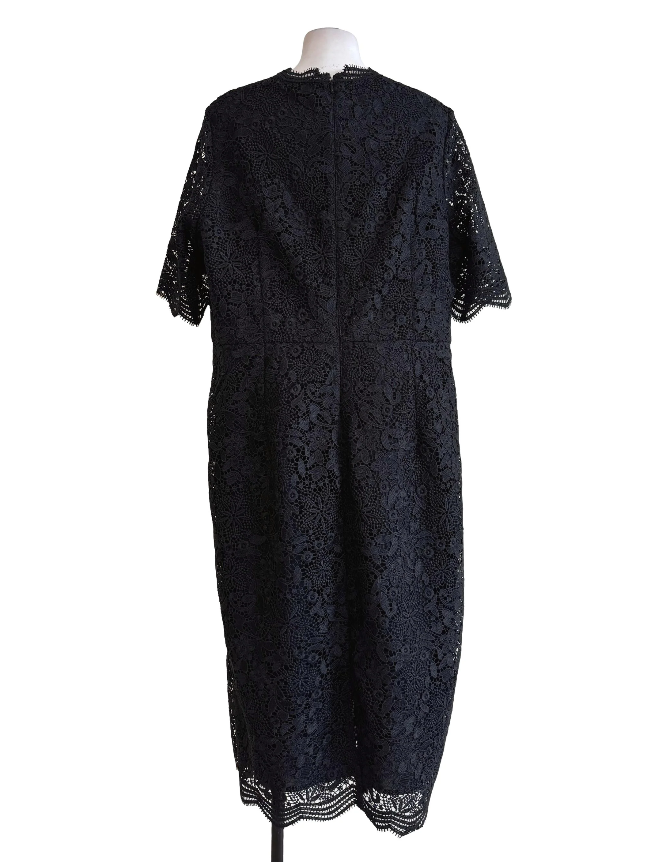 Lacey Black Short Sleeve Dress - Image 2