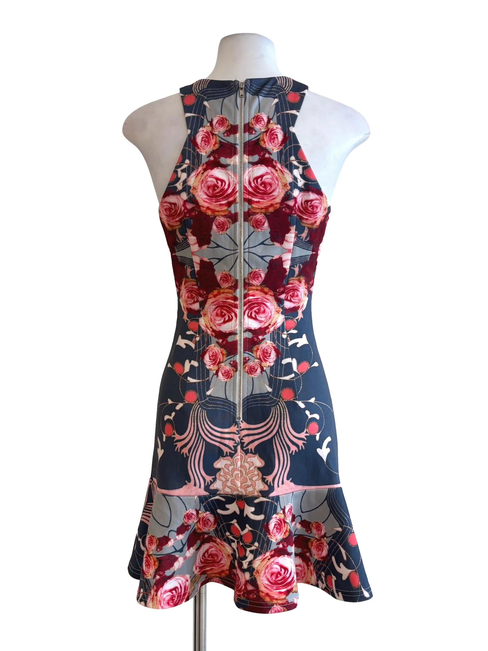 Lapis Blue Floral Ruffle Dress LB - Image 2