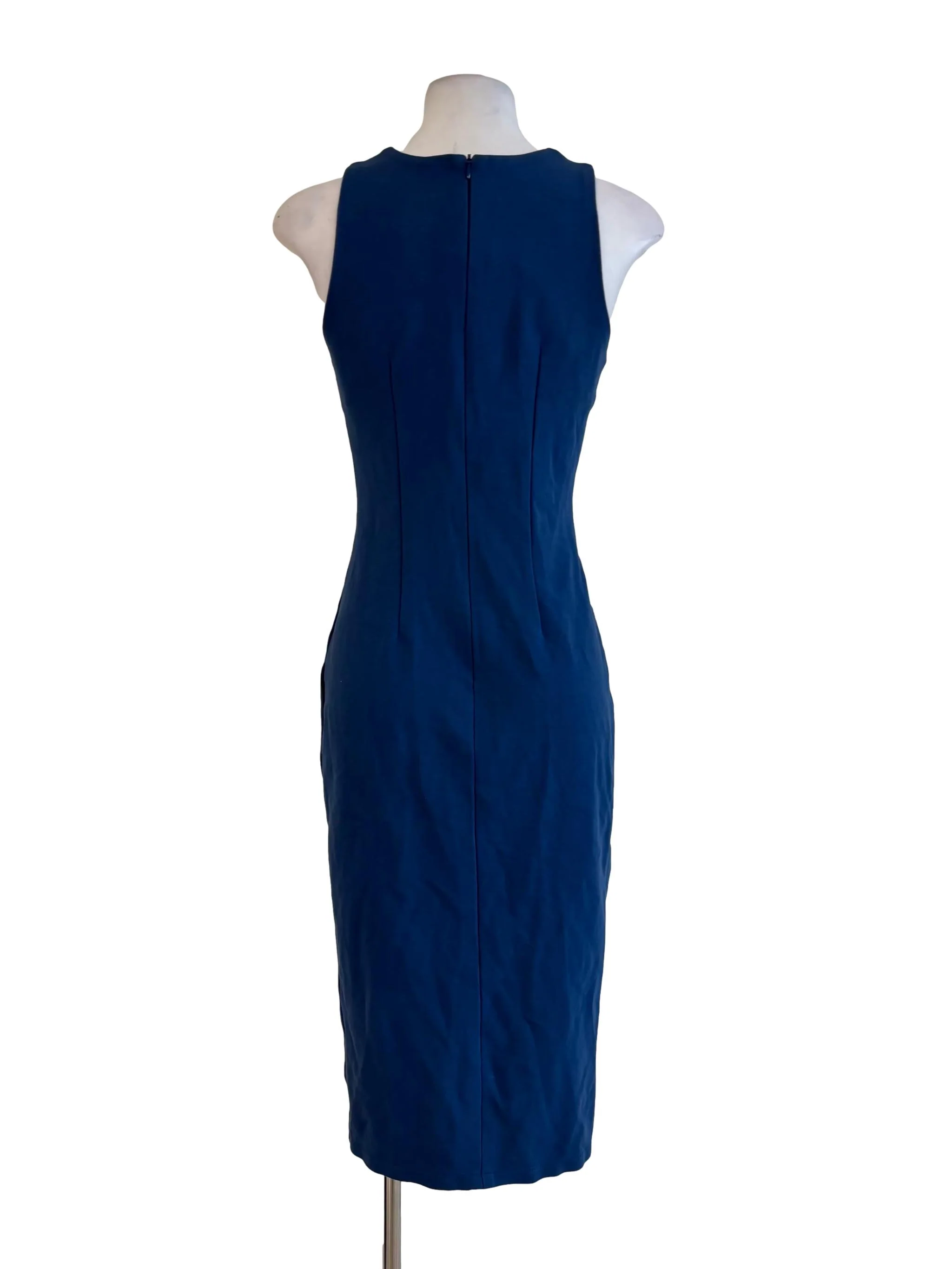 Lapis Blue Sleeveless Pencil Dress - Image 2