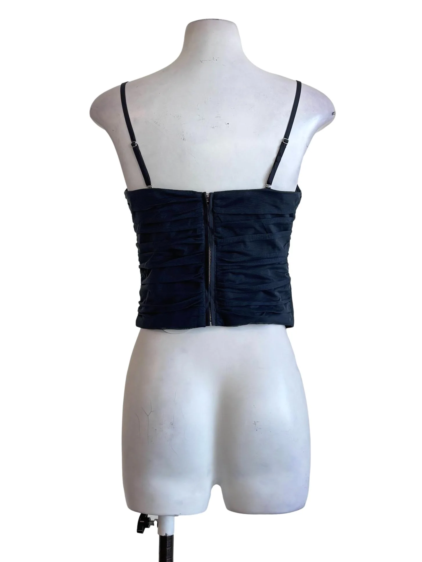 Lapis Blue Spaghetti Strap Corset Top - Image 2