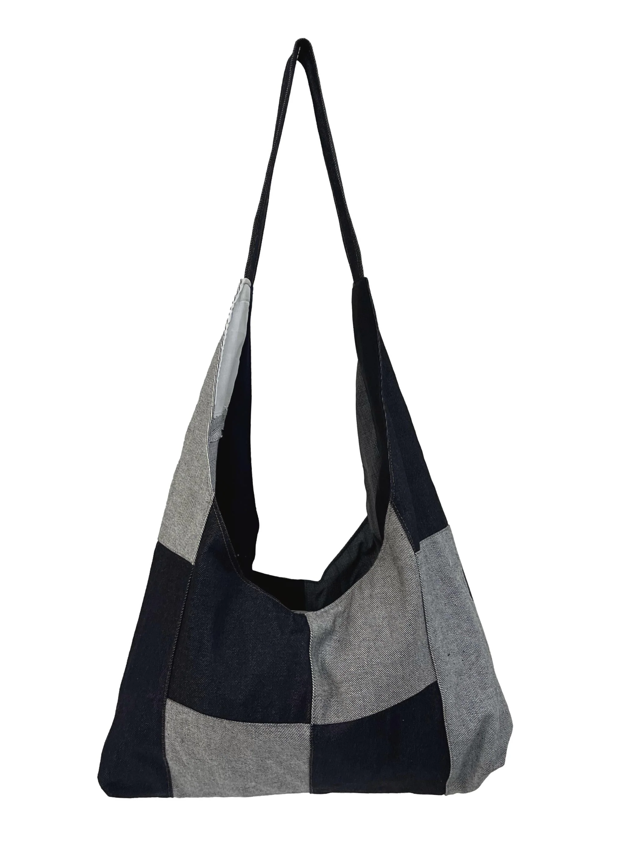 Large Denim Reworked Crossbody Bag - Image 2