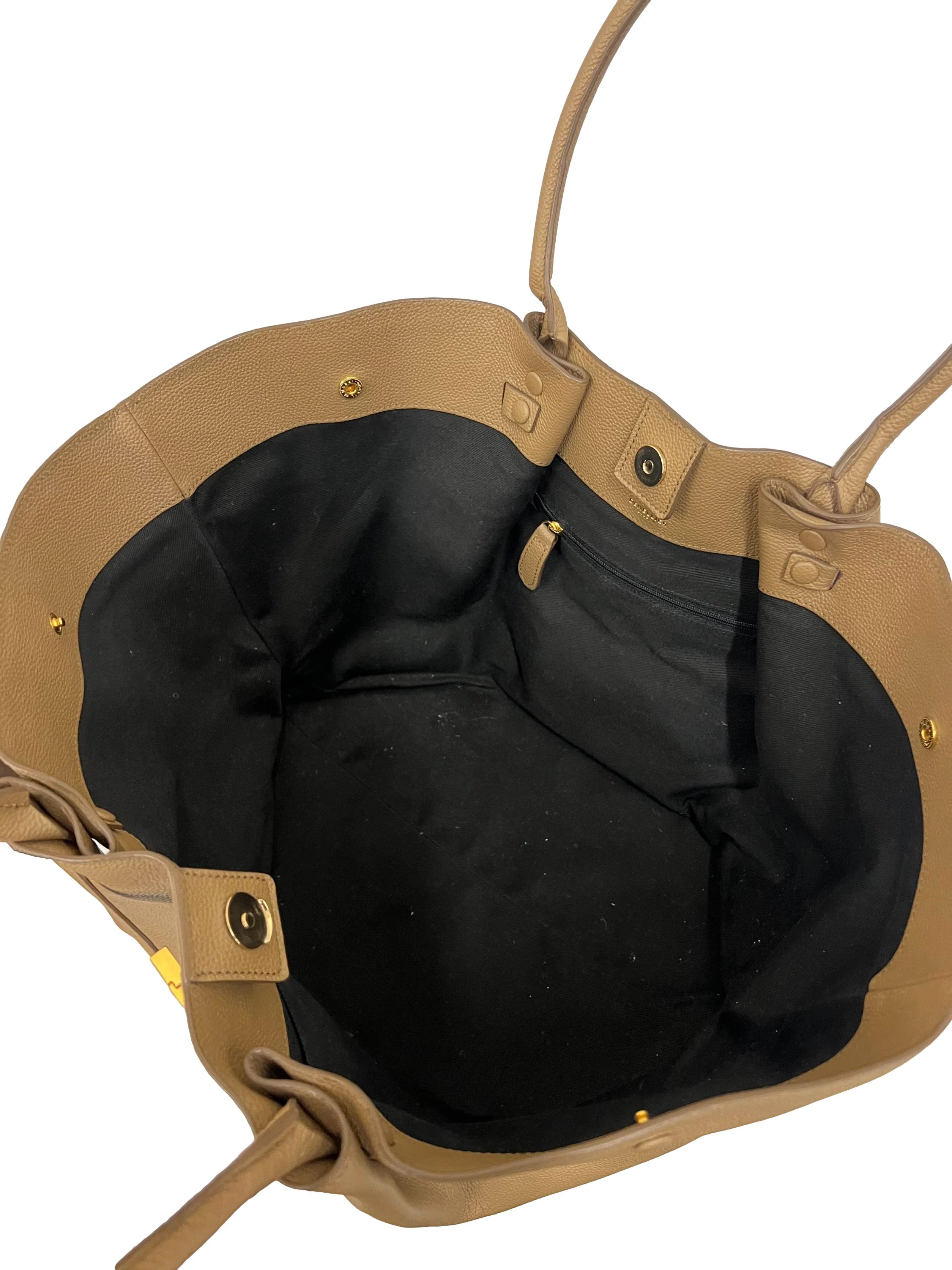Large Tote Bag In Light Beige - Image 3