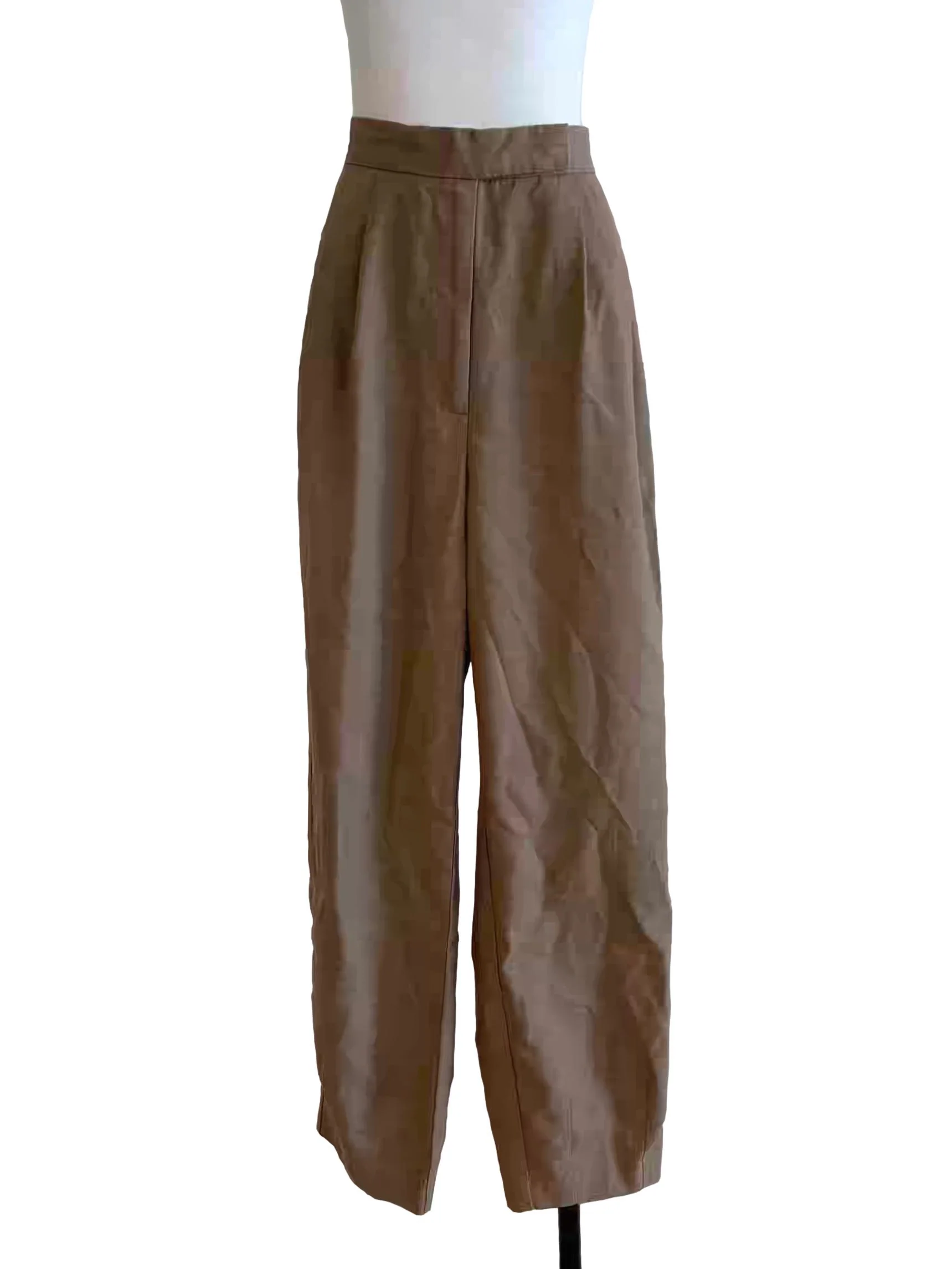 Latte Brown Straight Pants