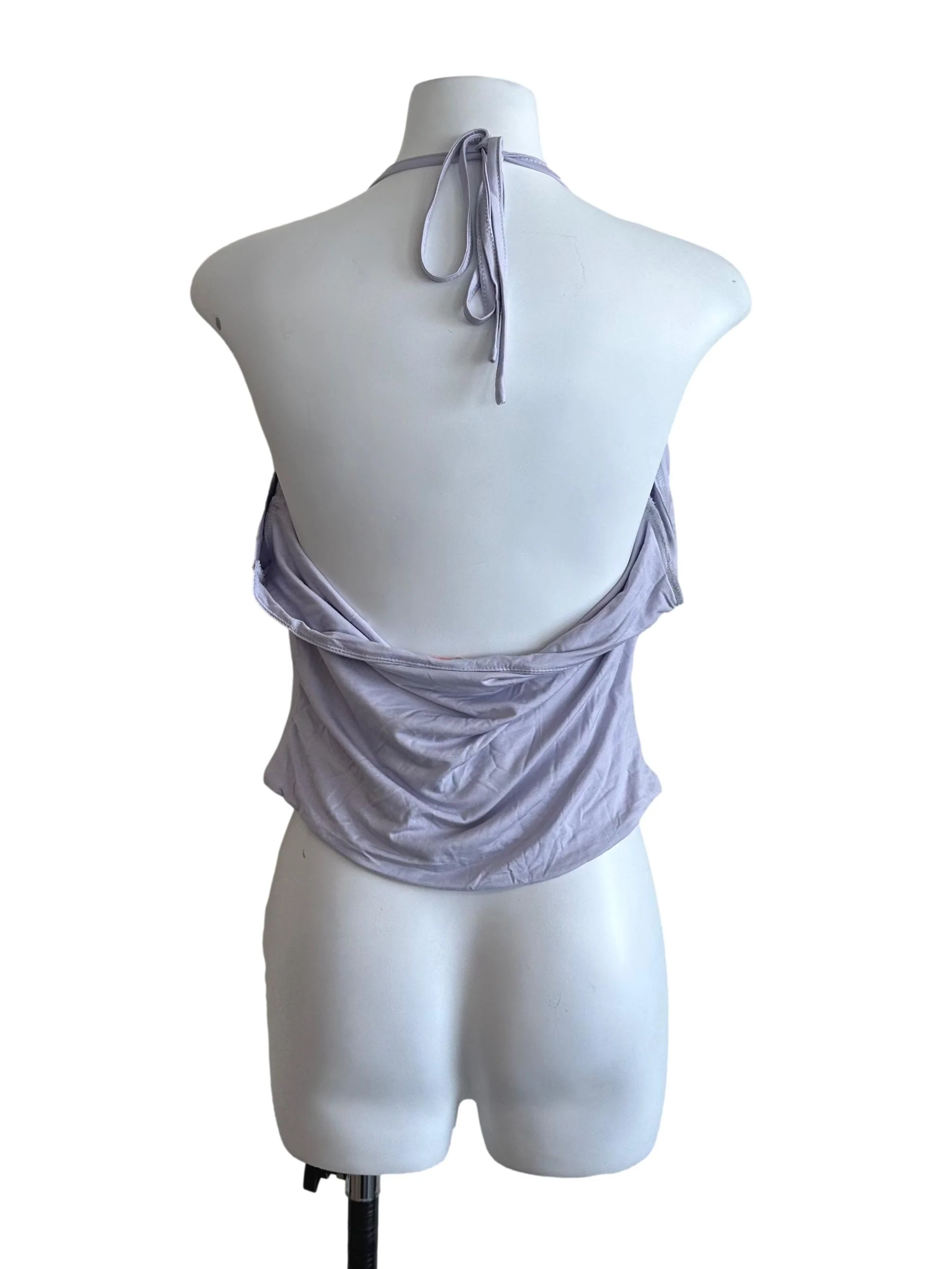 Lavender Purple Halter Off Shoulder Top - Image 2