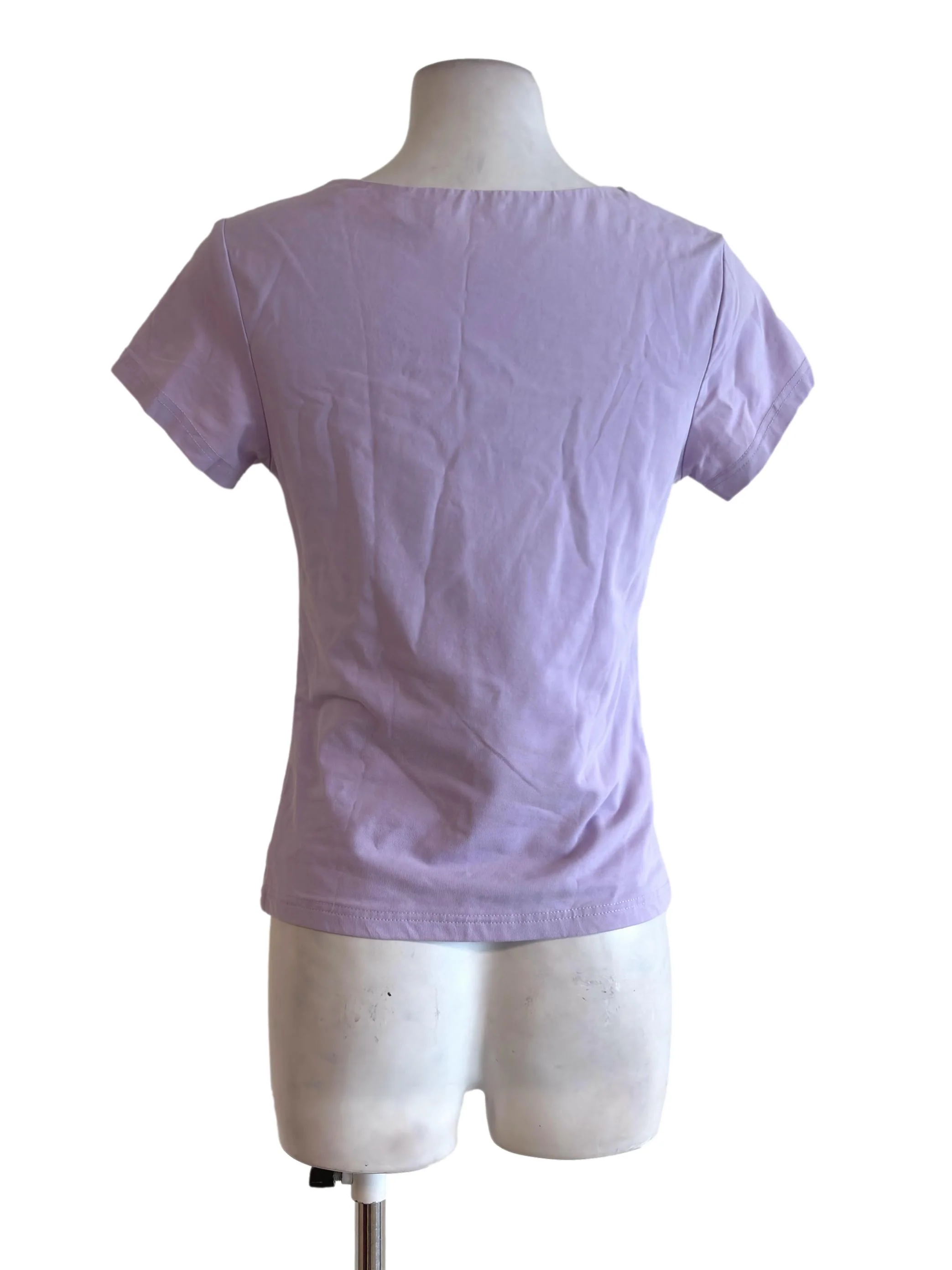 Lavender Purple Square Neck Top - Image 2