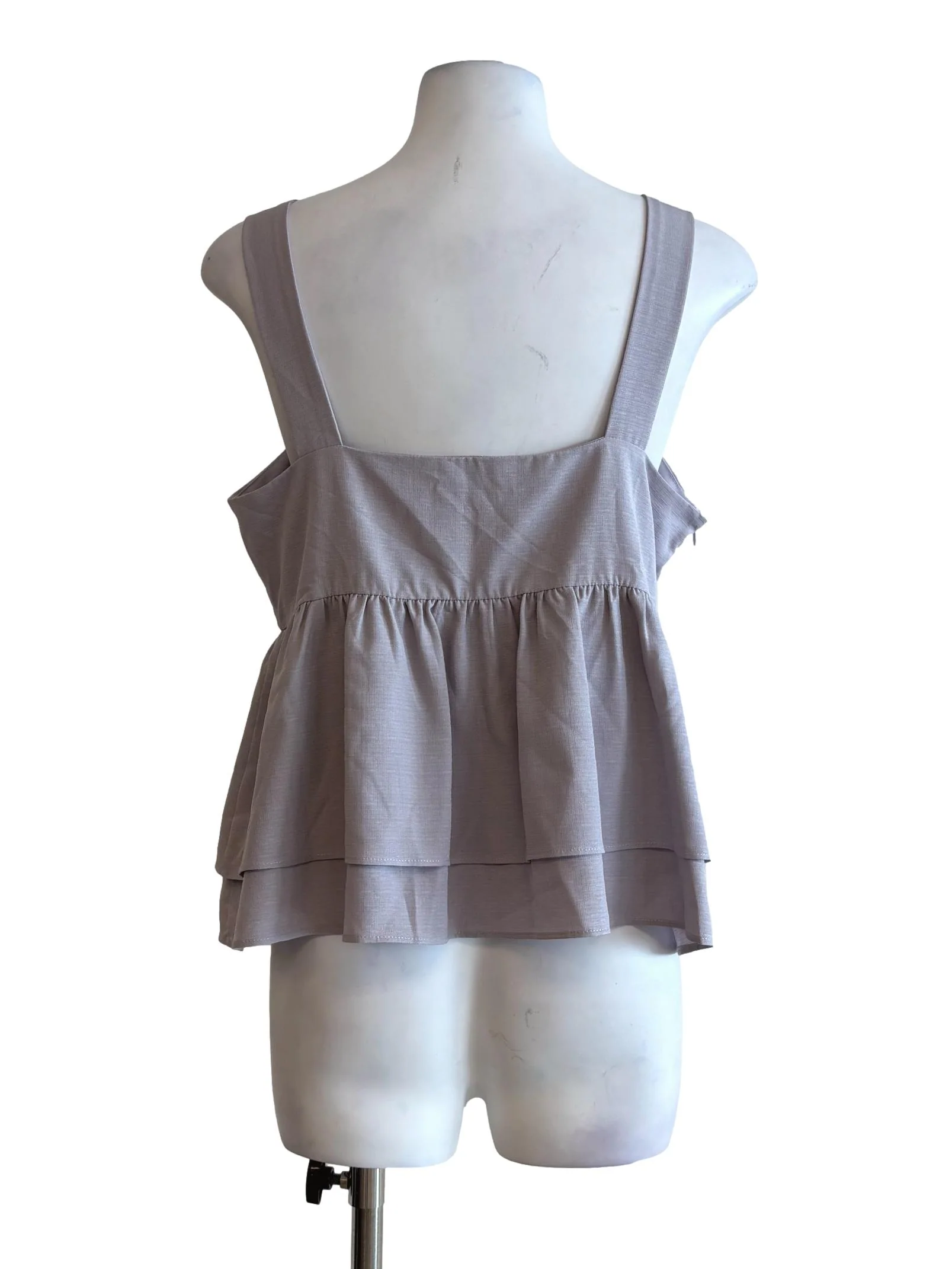 Lavender Square Neck Sleeveless Top - Image 2