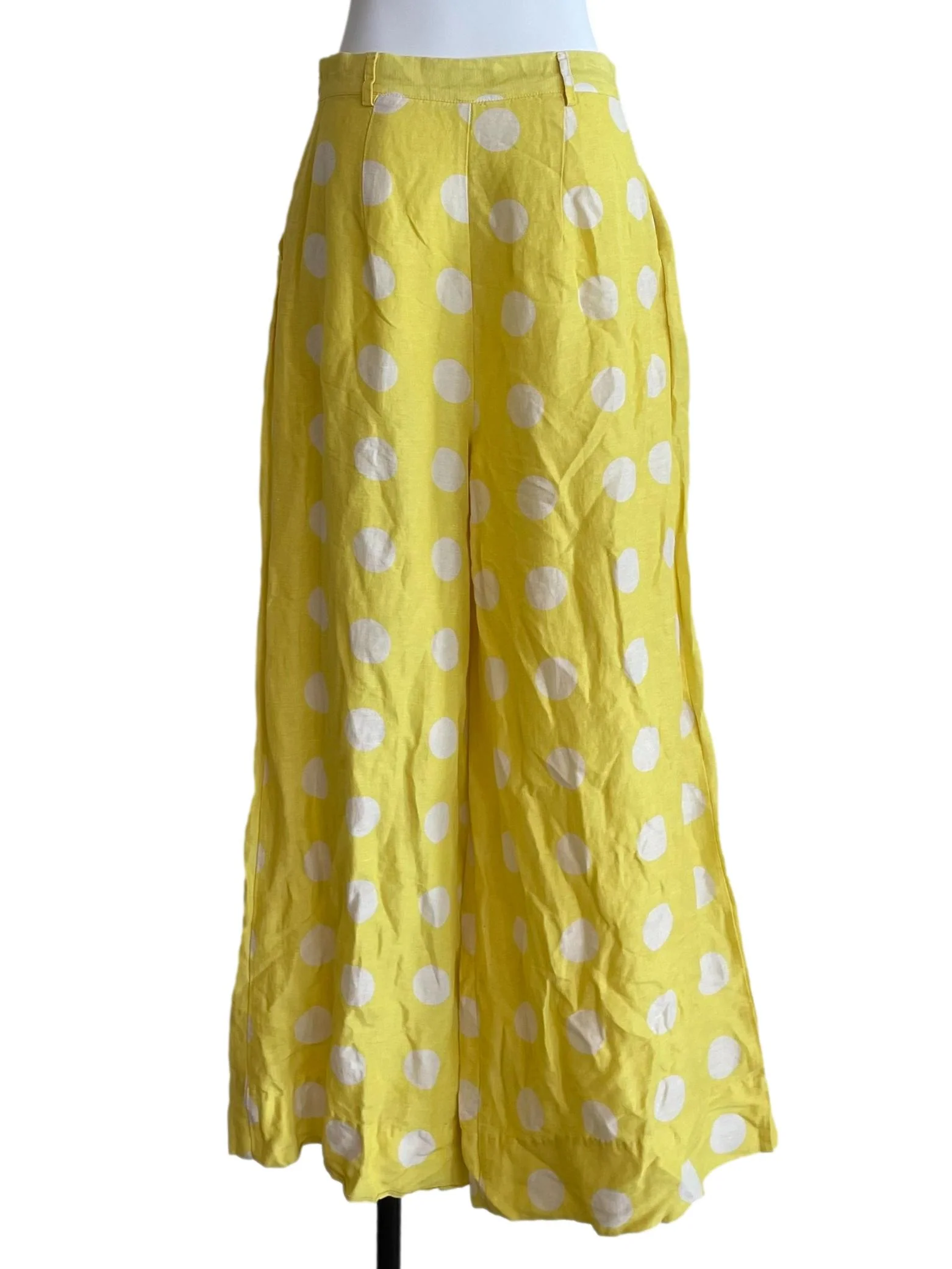 Lemon Polka Dots Pleated Pants - Image 2