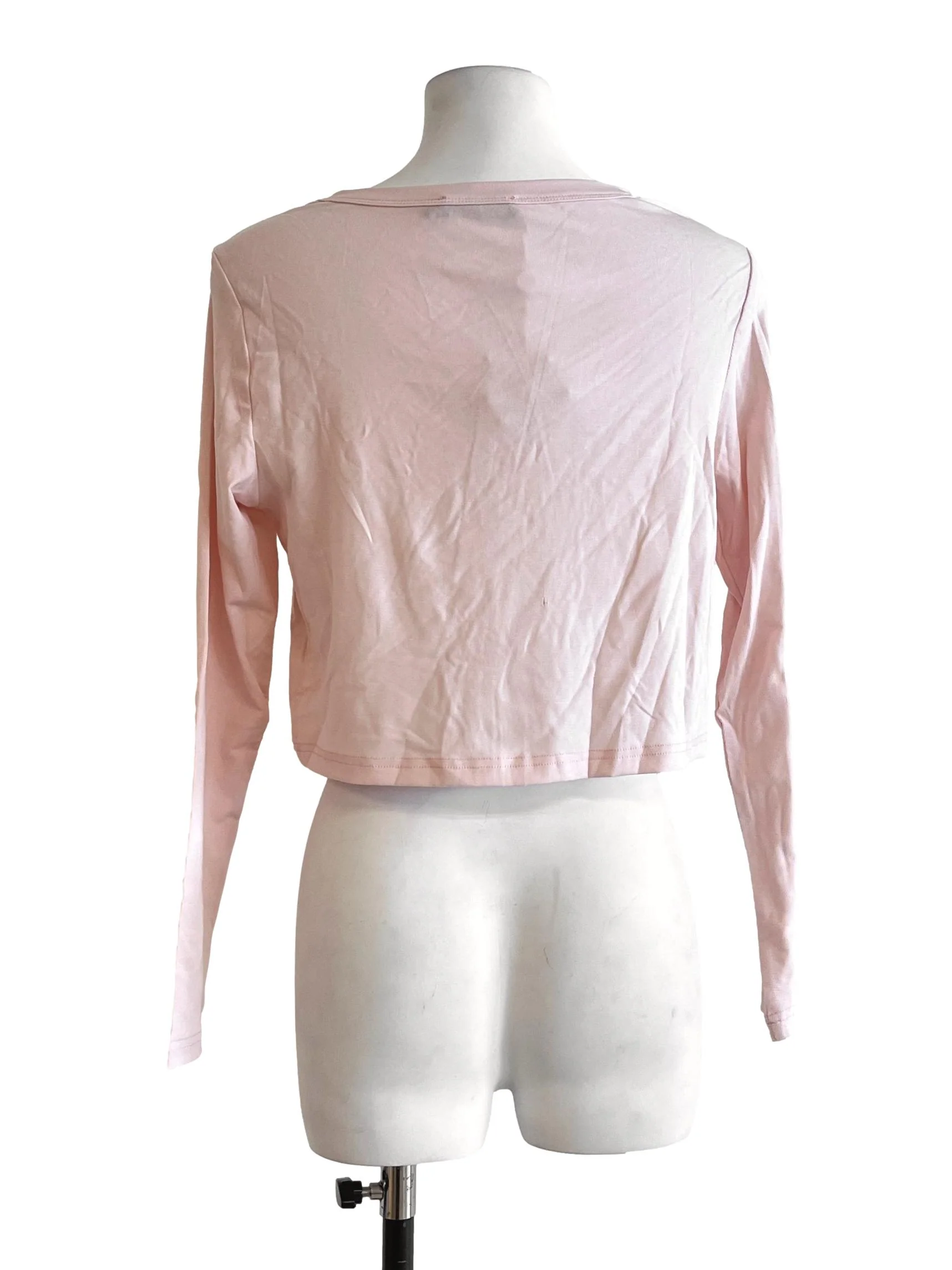 Lemonade Pink V-Neck Cropped Top - Image 2