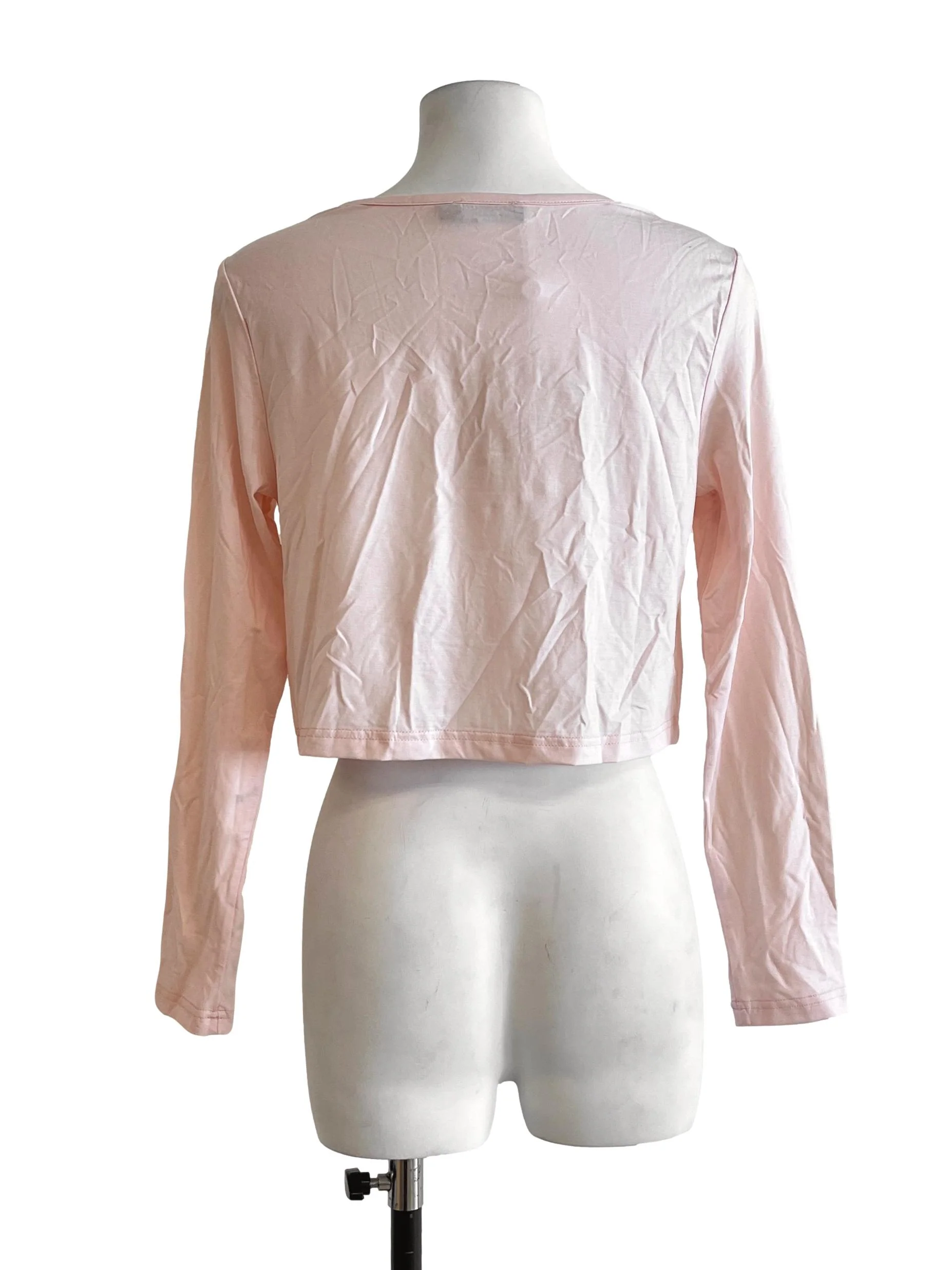 Lemonade Pink V-Neck Cropped Top - Image 2