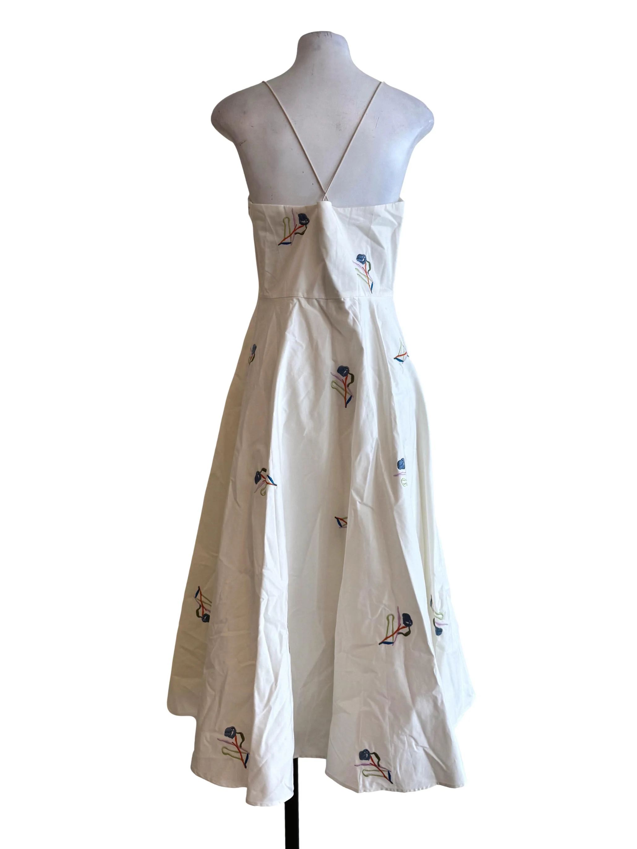 Liberty Cotton Embroidered Cross-Back Dress OSN - Image 2