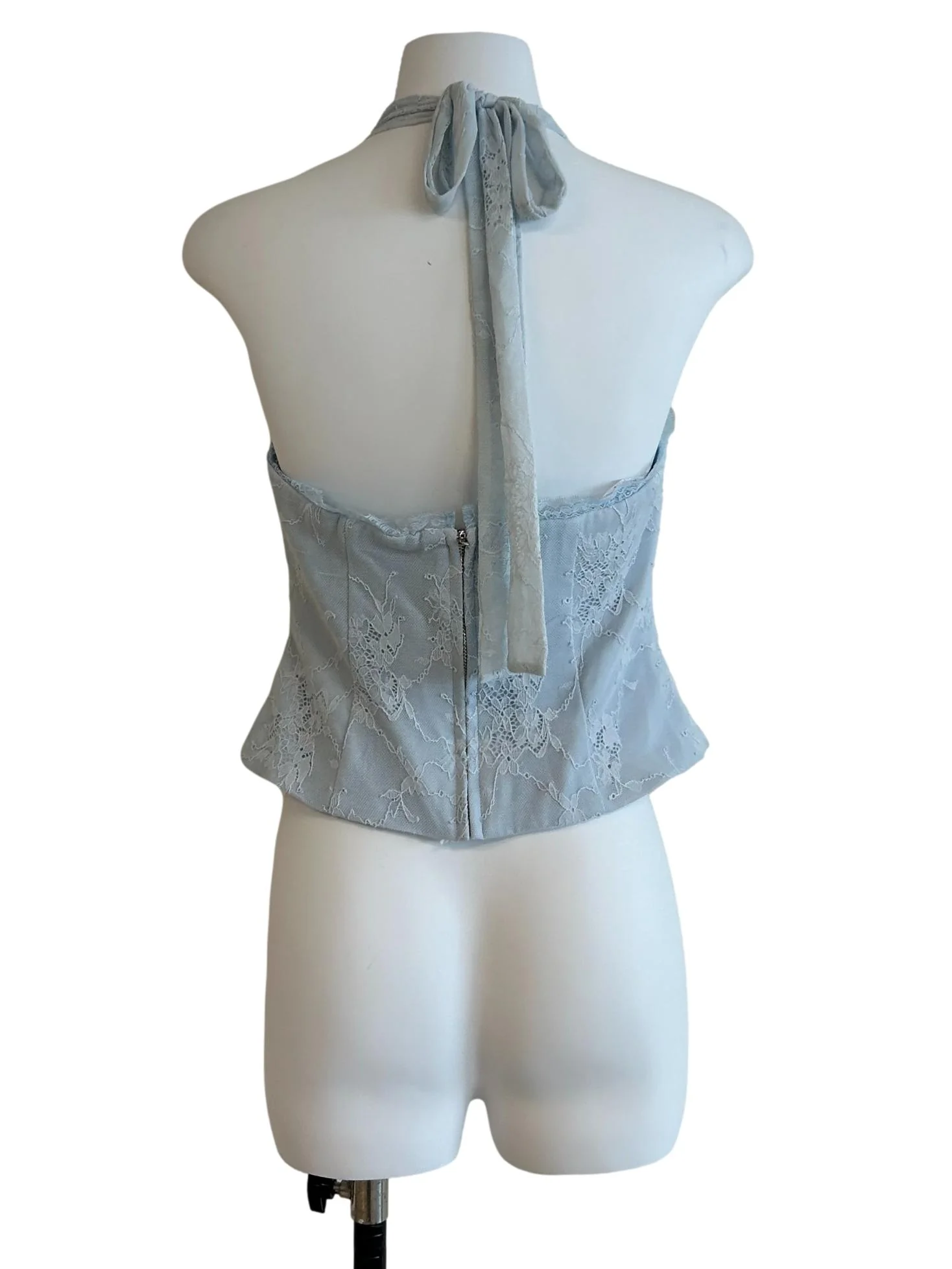 Lighgt Blue Cheongsam Top - Image 2