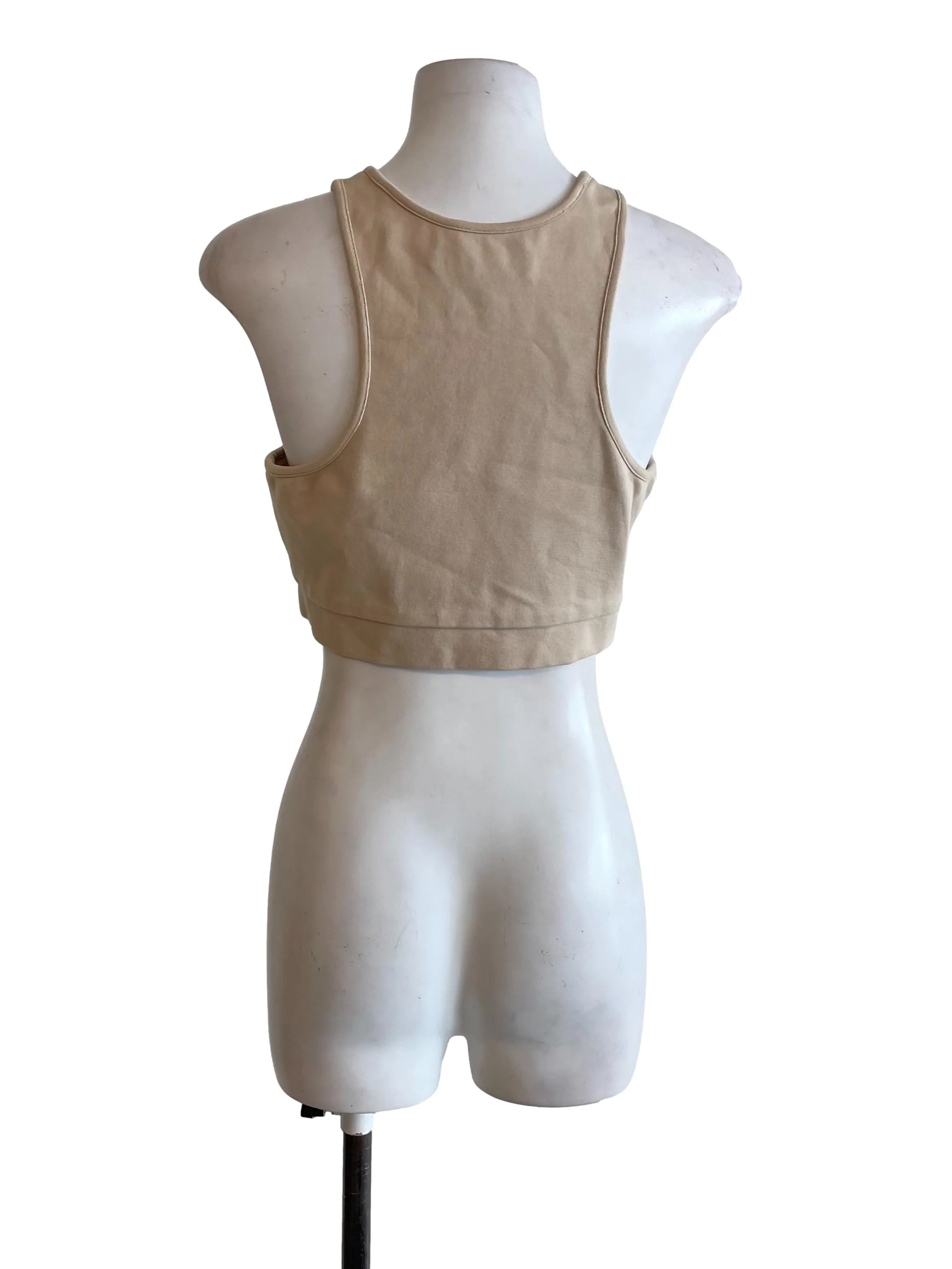 Light Beige Crop Tank Top - Image 2