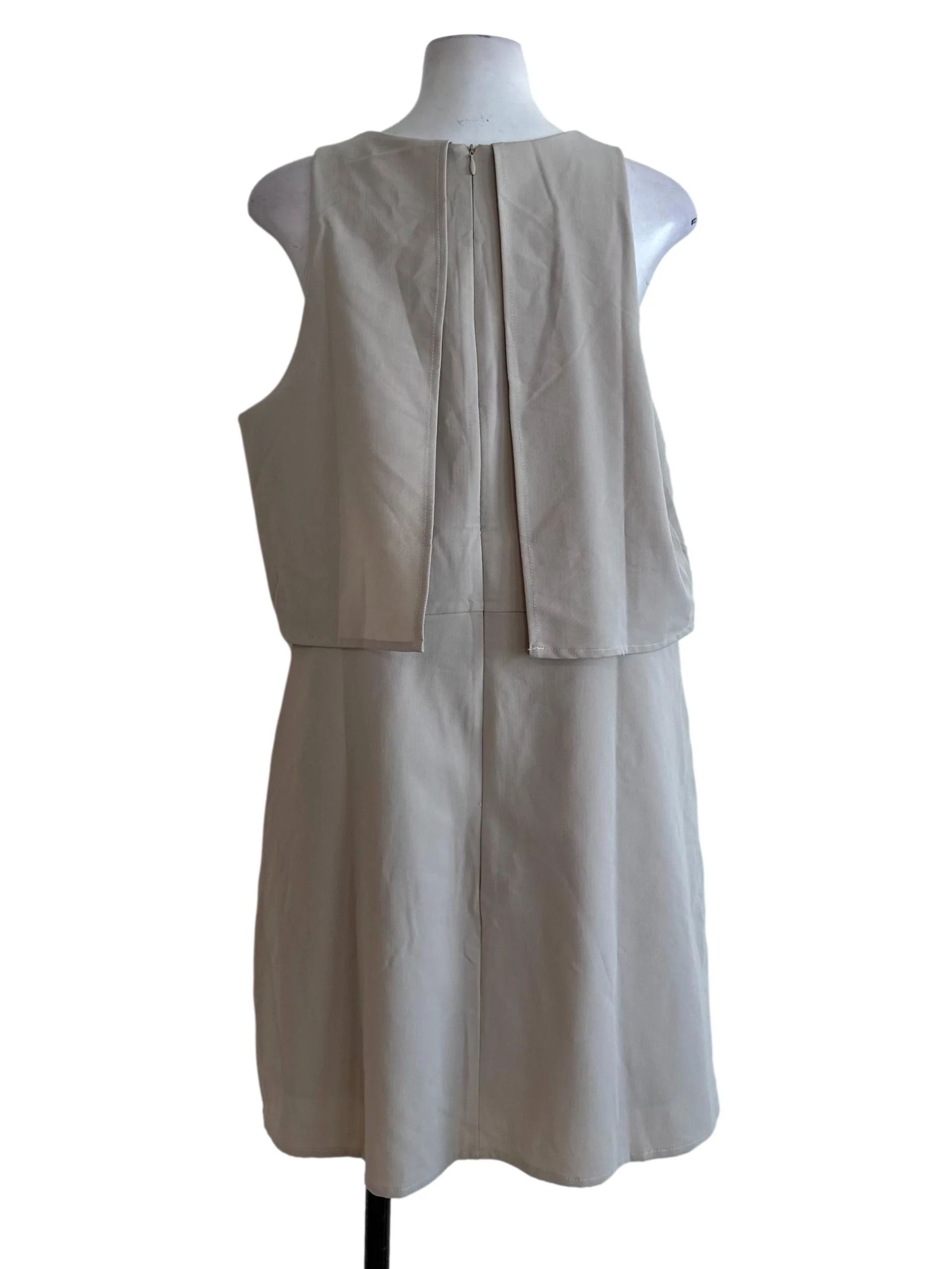 Light Beige Round Neck Casual Dress - Image 2