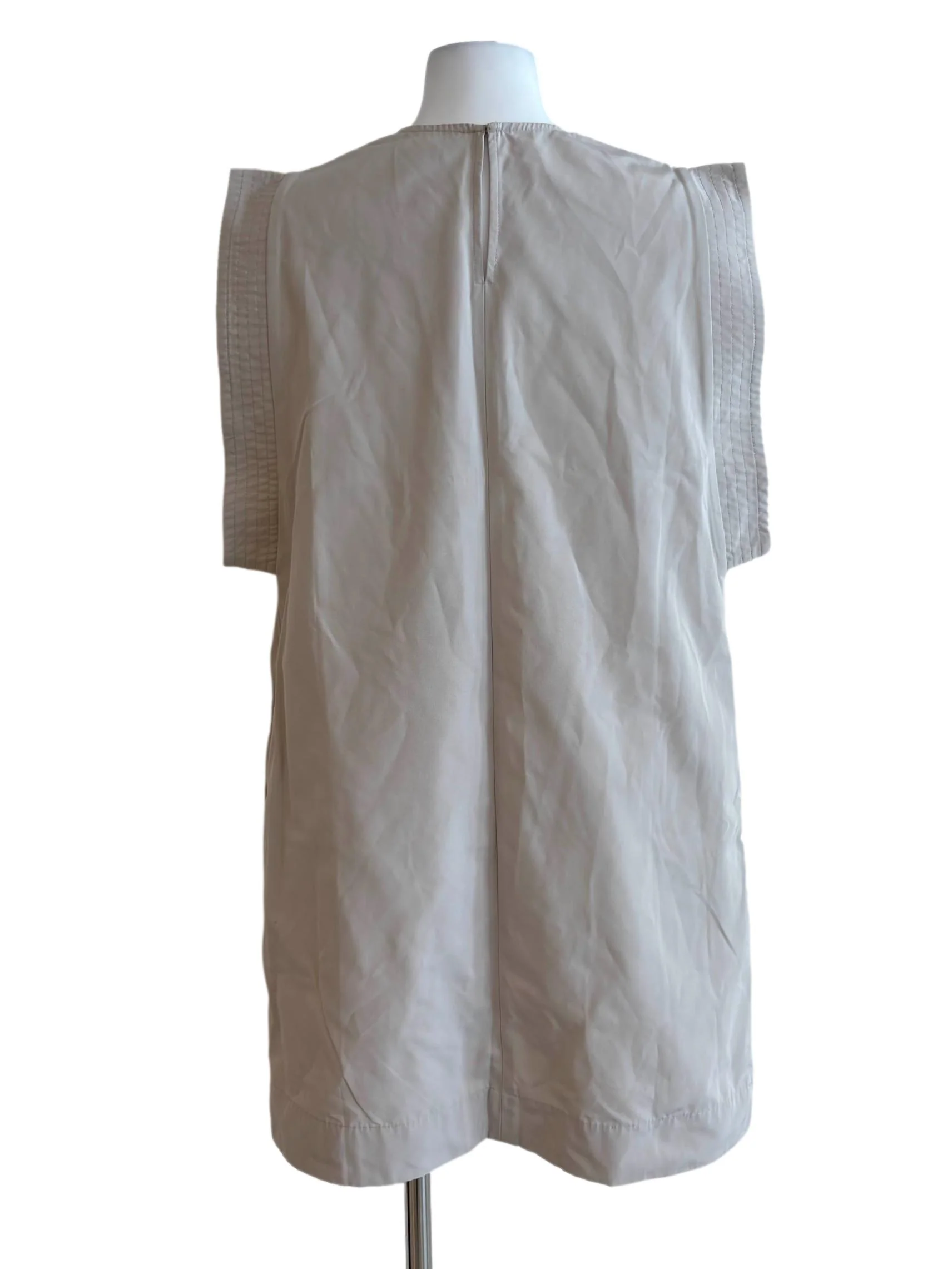 Light Beige Sleeveless Shift Dress - Image 2