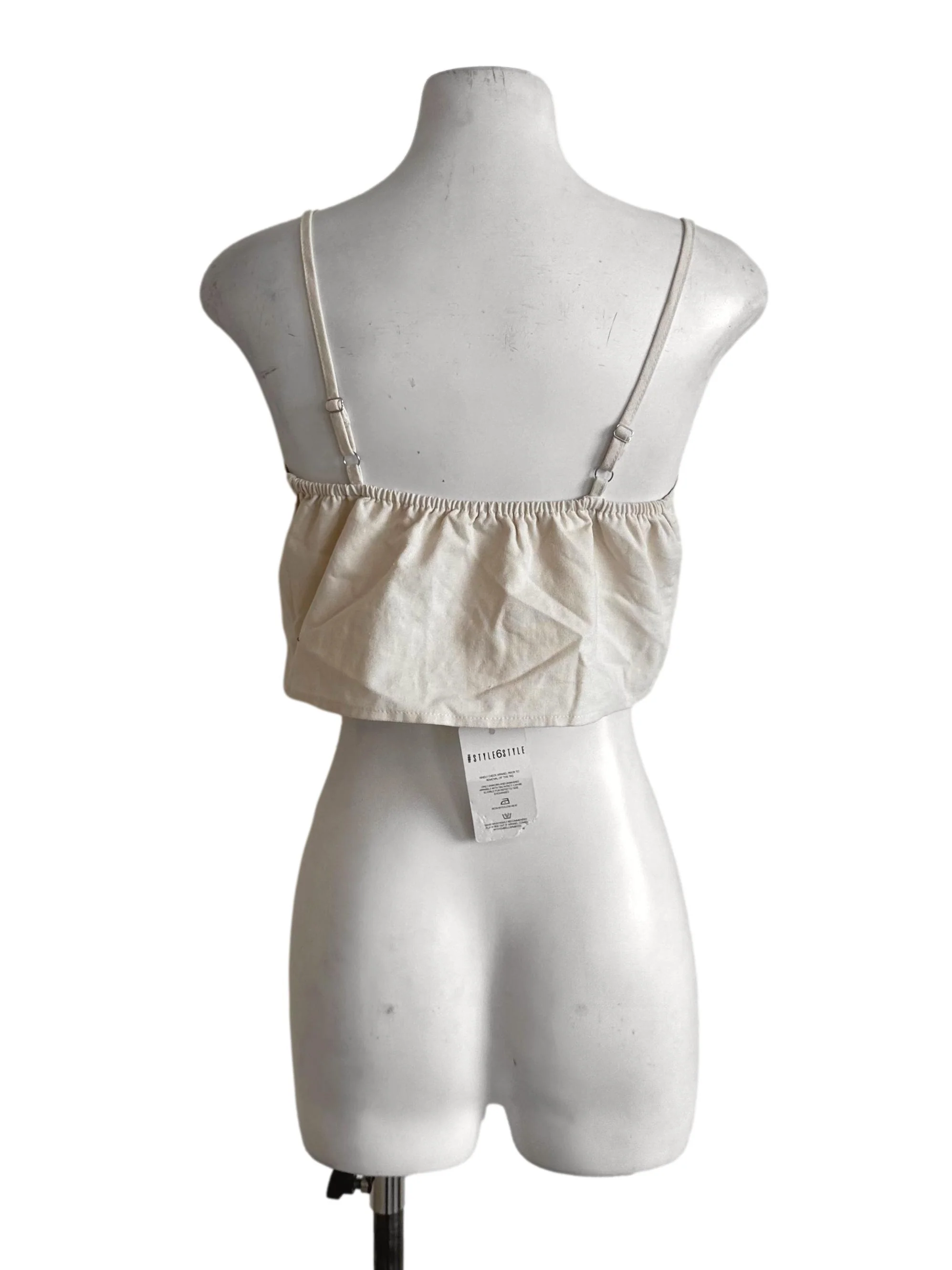 Light Beige Square Neck Top - Image 2