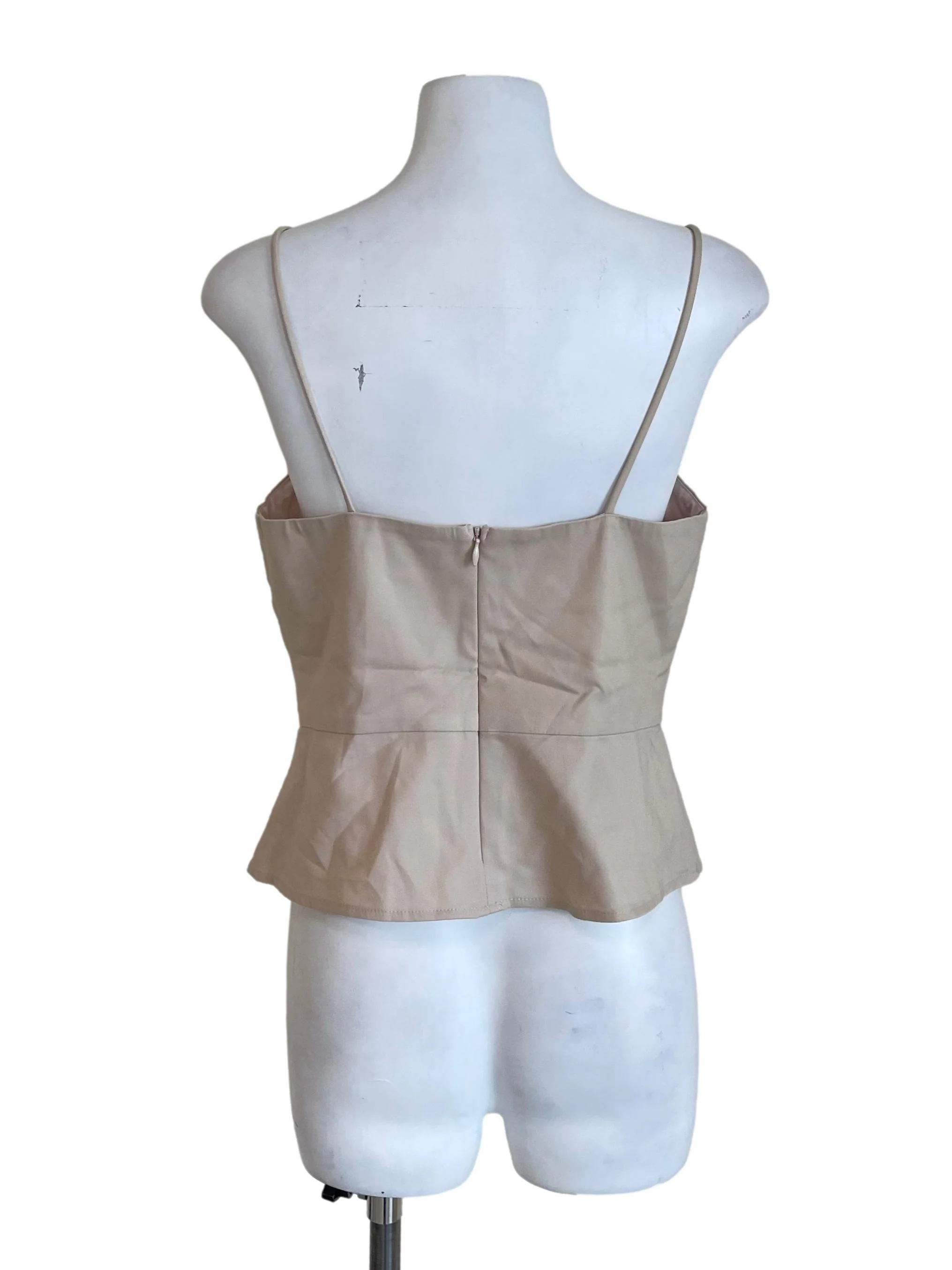 Light Beige Sweetheart Crop Camisole - Image 2