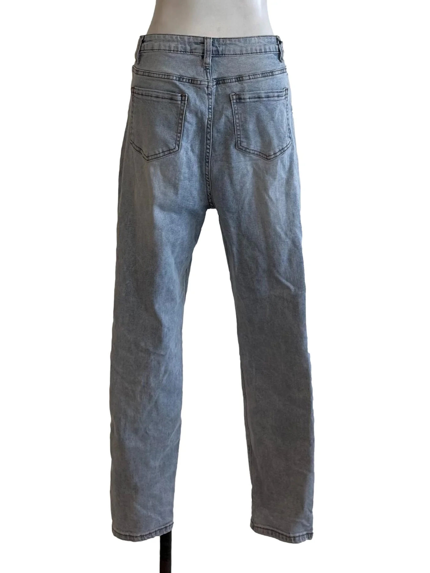 Light Blue Denim Ripped Skinny Jeans - Image 2