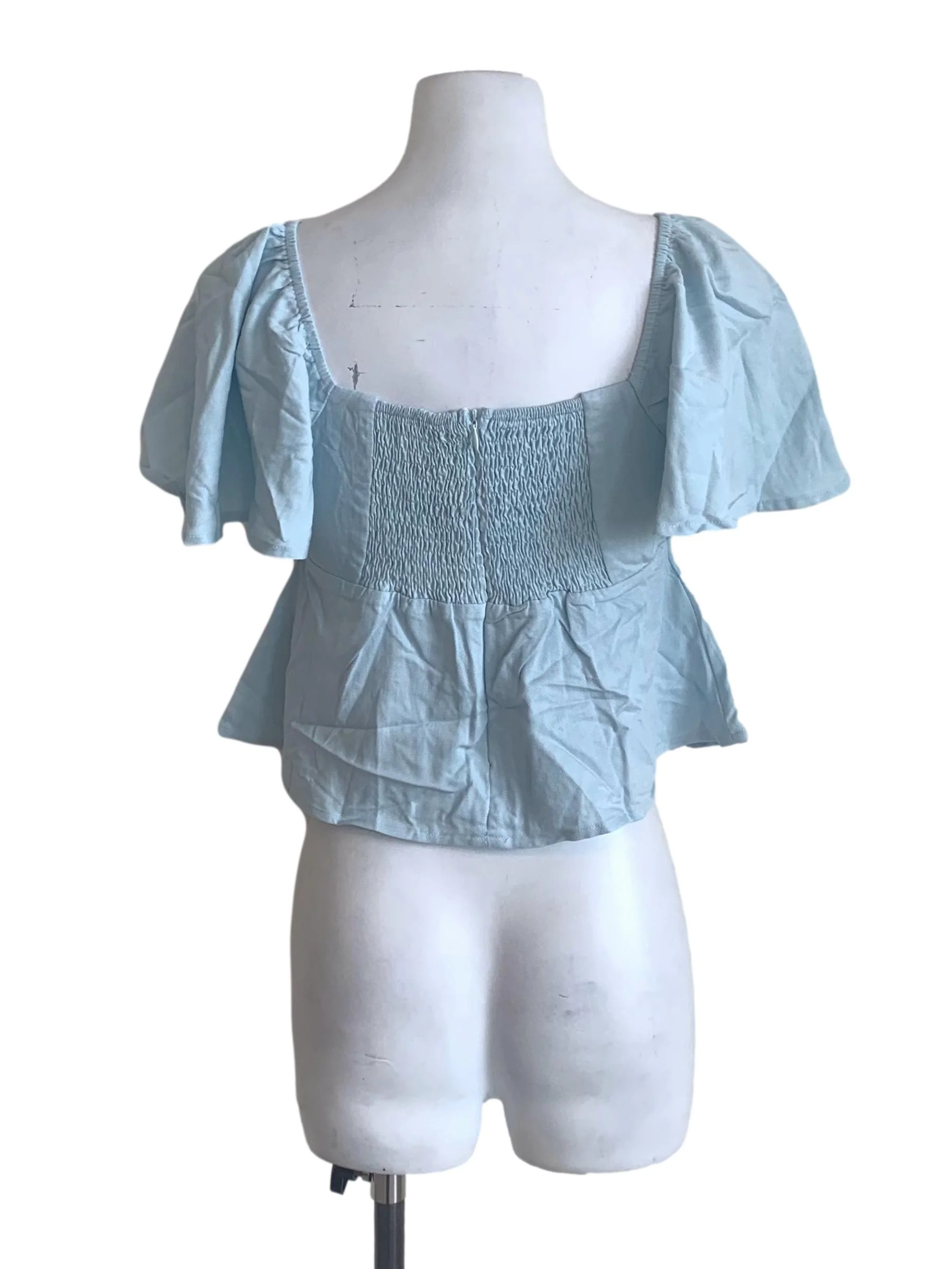 Light Blue Peplum Top - Image 2
