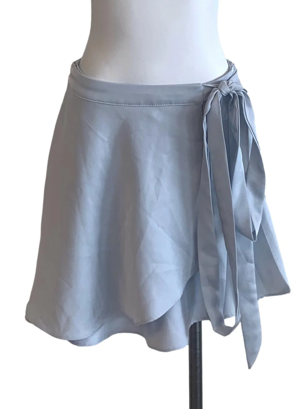 Light Blue Wrap Skirt