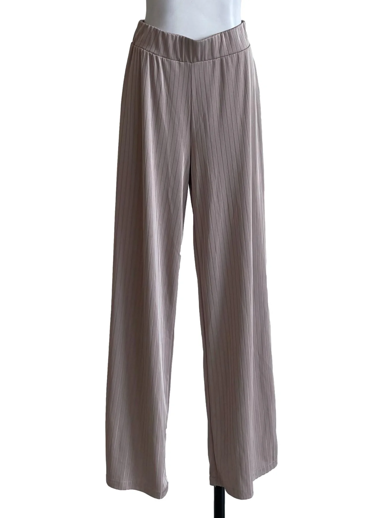 Light Brown Flowy Striped Pants