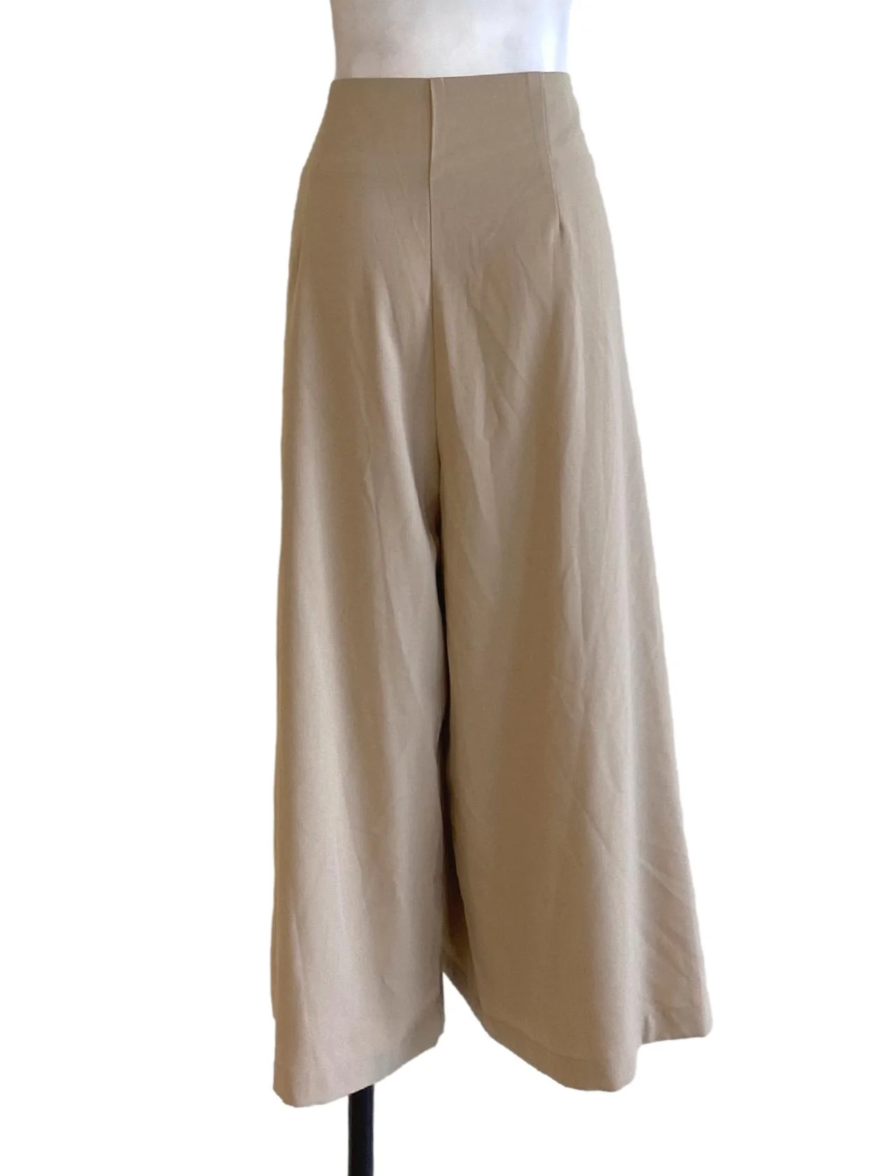 Light Cedar Brown Buttoned Down Wide Leg Loose Pants TWL - Image 2