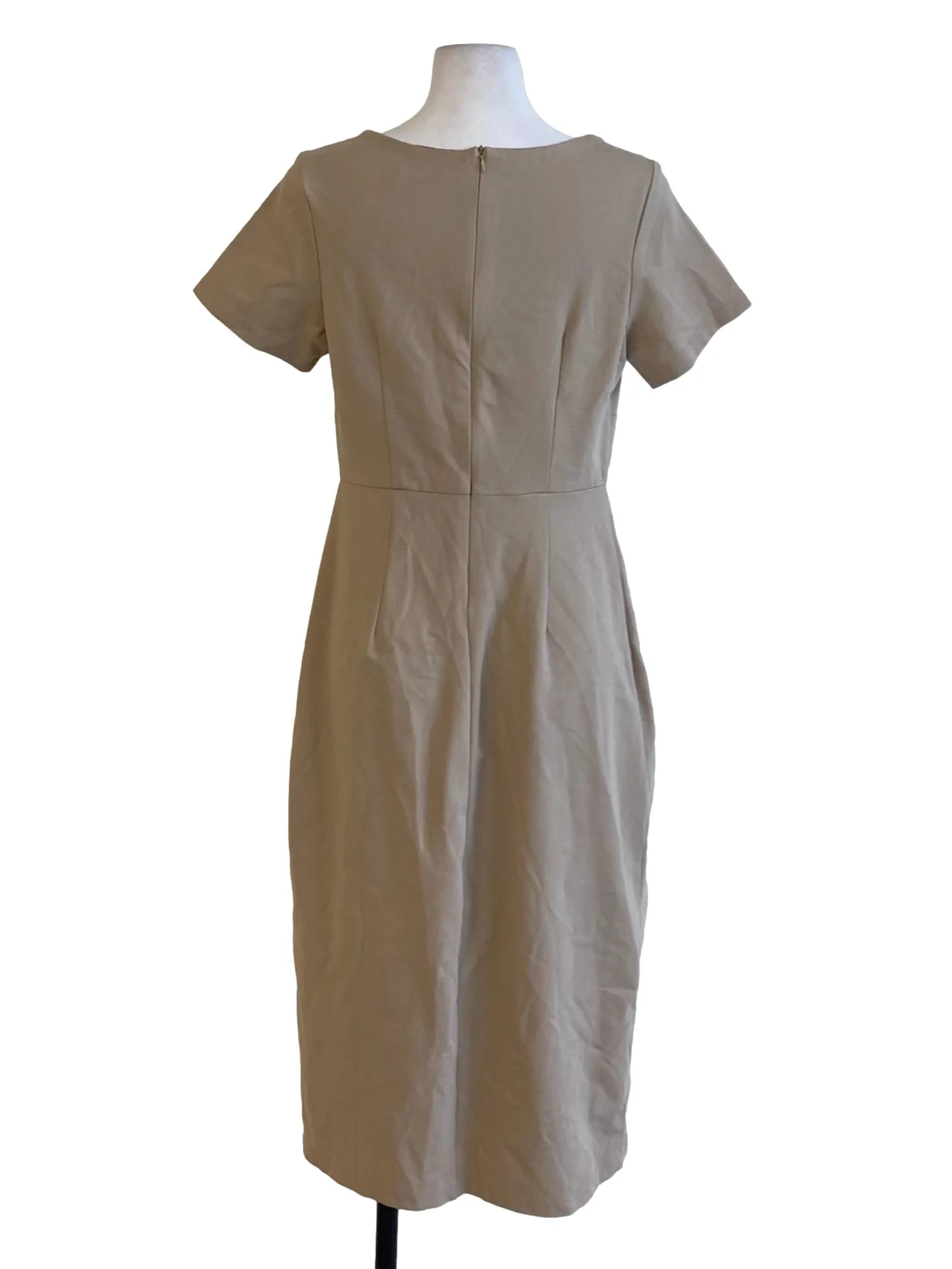 Light Cedar Brown Square Neck Sheath Shirt Dress - Image 2