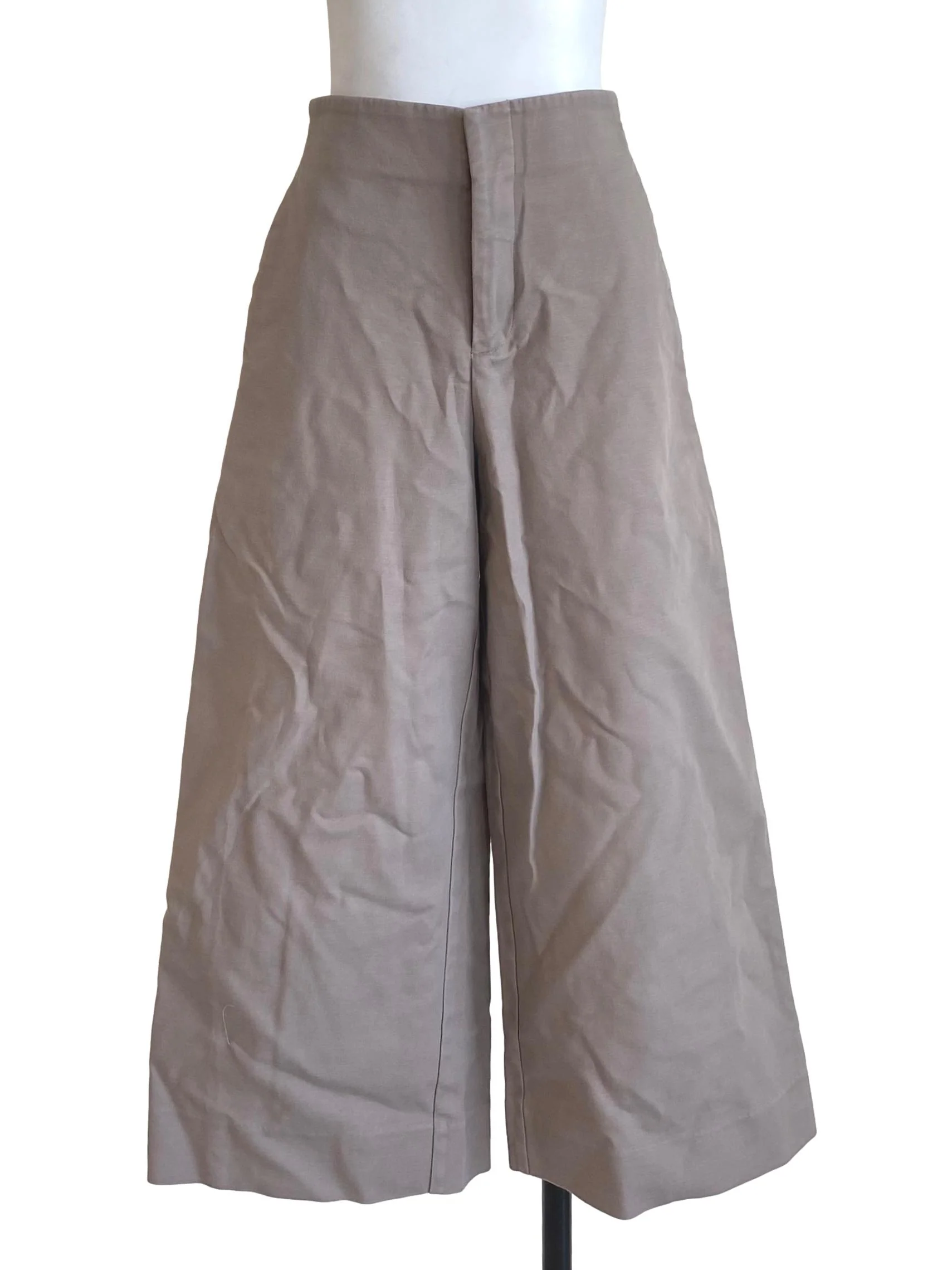 Light Coffee Brown Wide Leg Pants