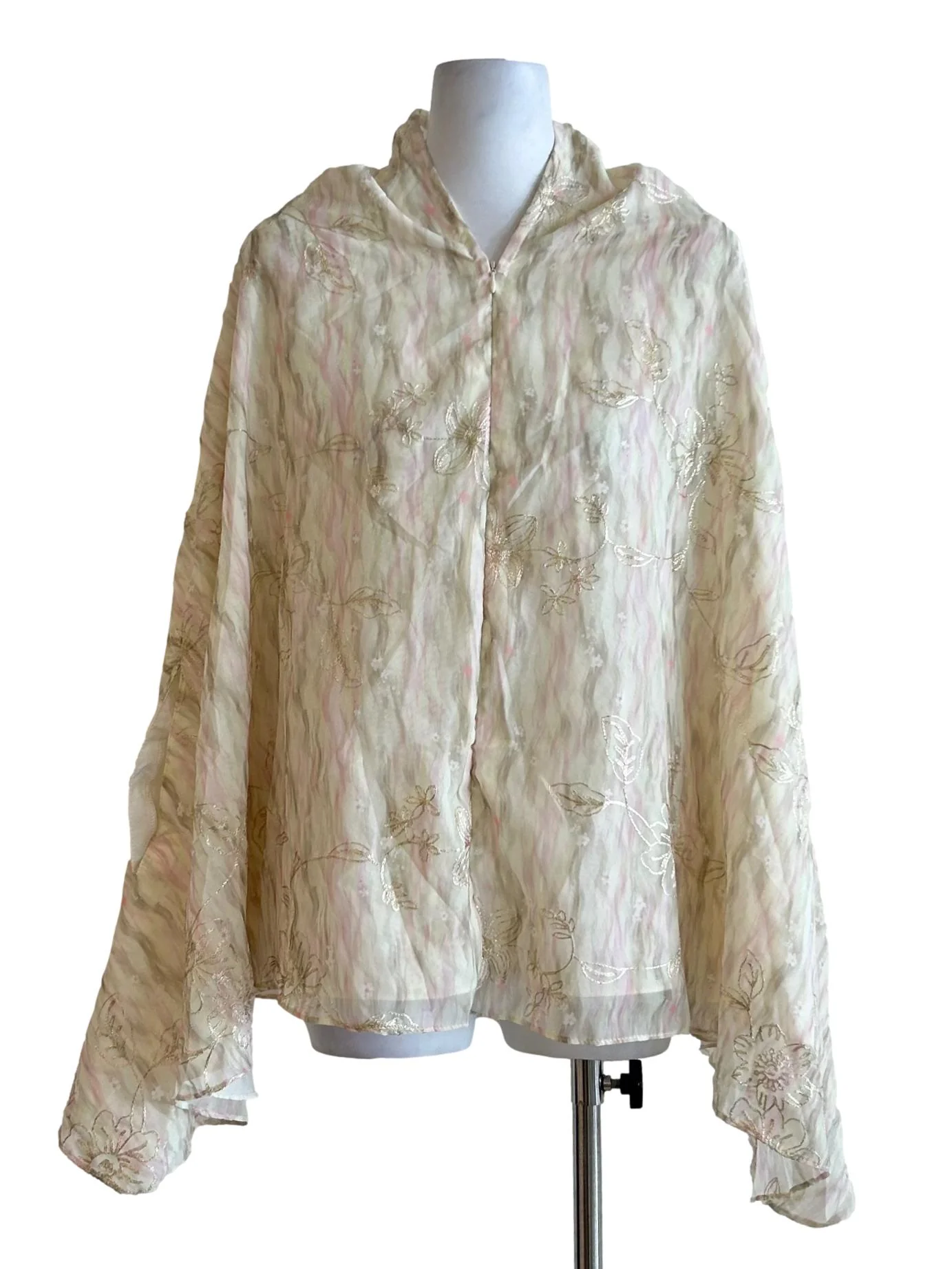 Light Green Floral Embroidery Top