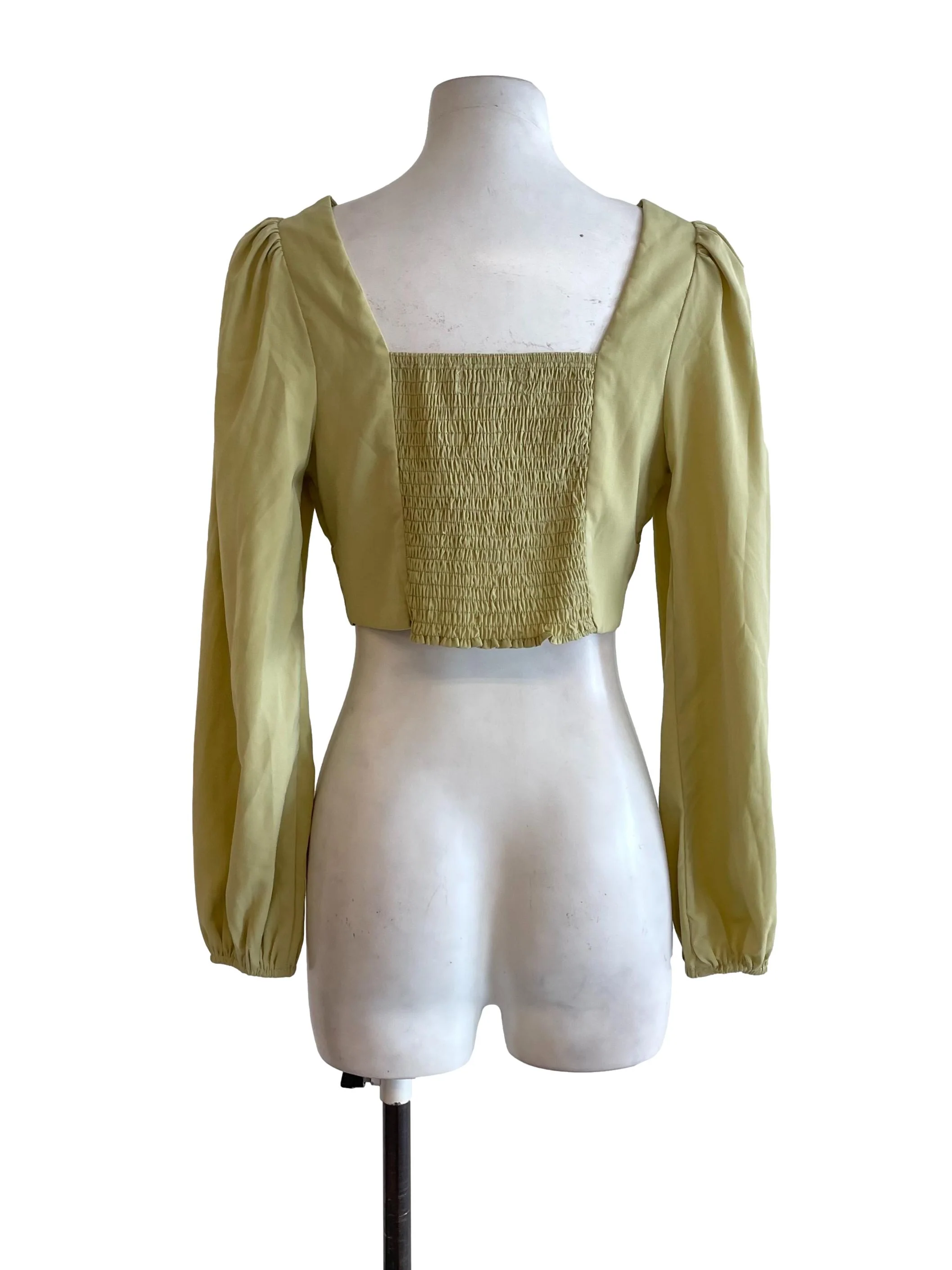 Light Green Sweetheart Cropped Top - Image 2