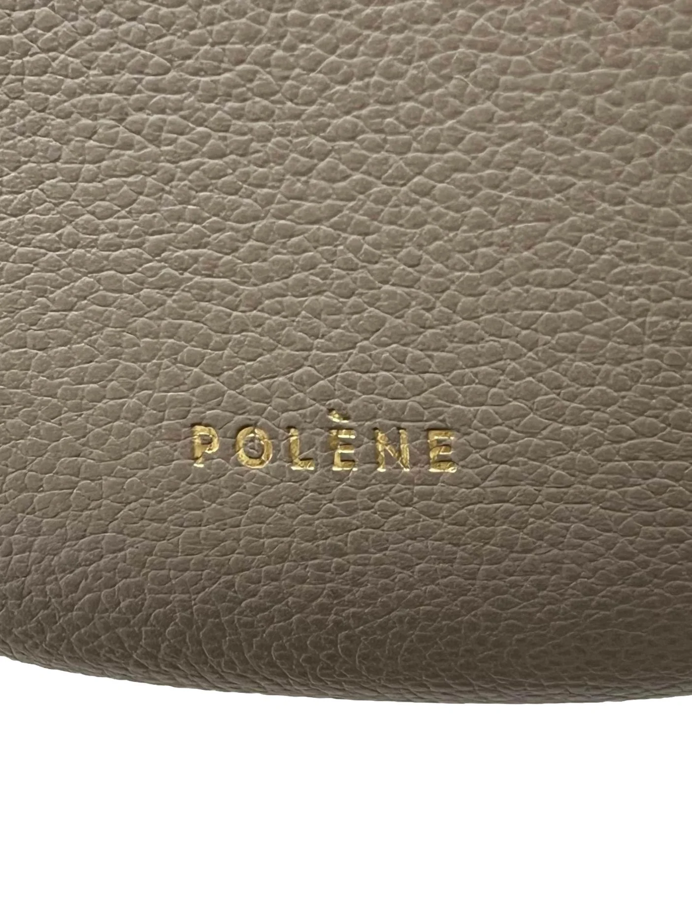 Light Grey Leather Polene Crossbody Bag CSN - Image 3