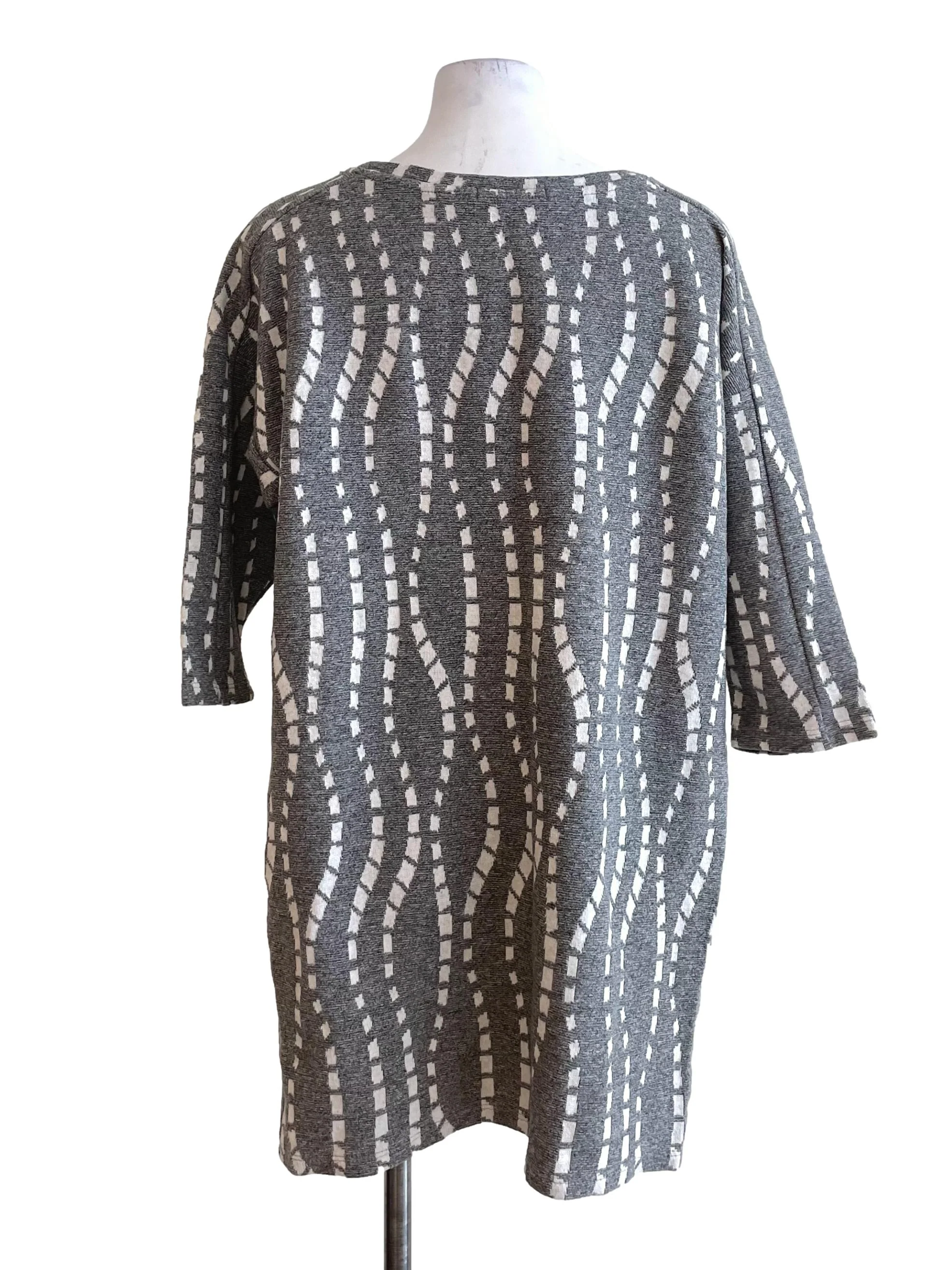 Light Grey Mid Sleeves Knit Top - Image 2