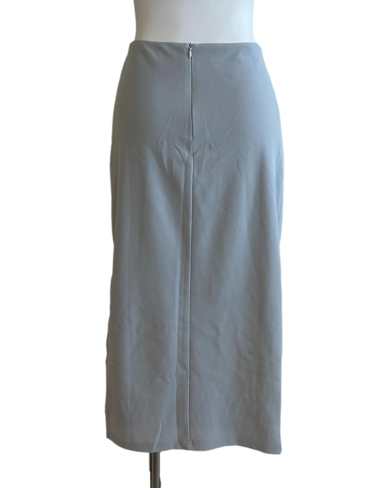 Light Grey Slit Pencil Skirt - Image 2