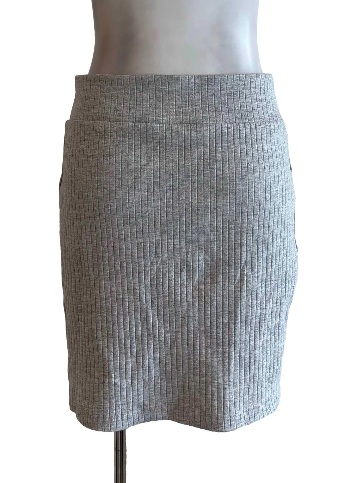 Light Grey Tube Mini Skirt - Image 2