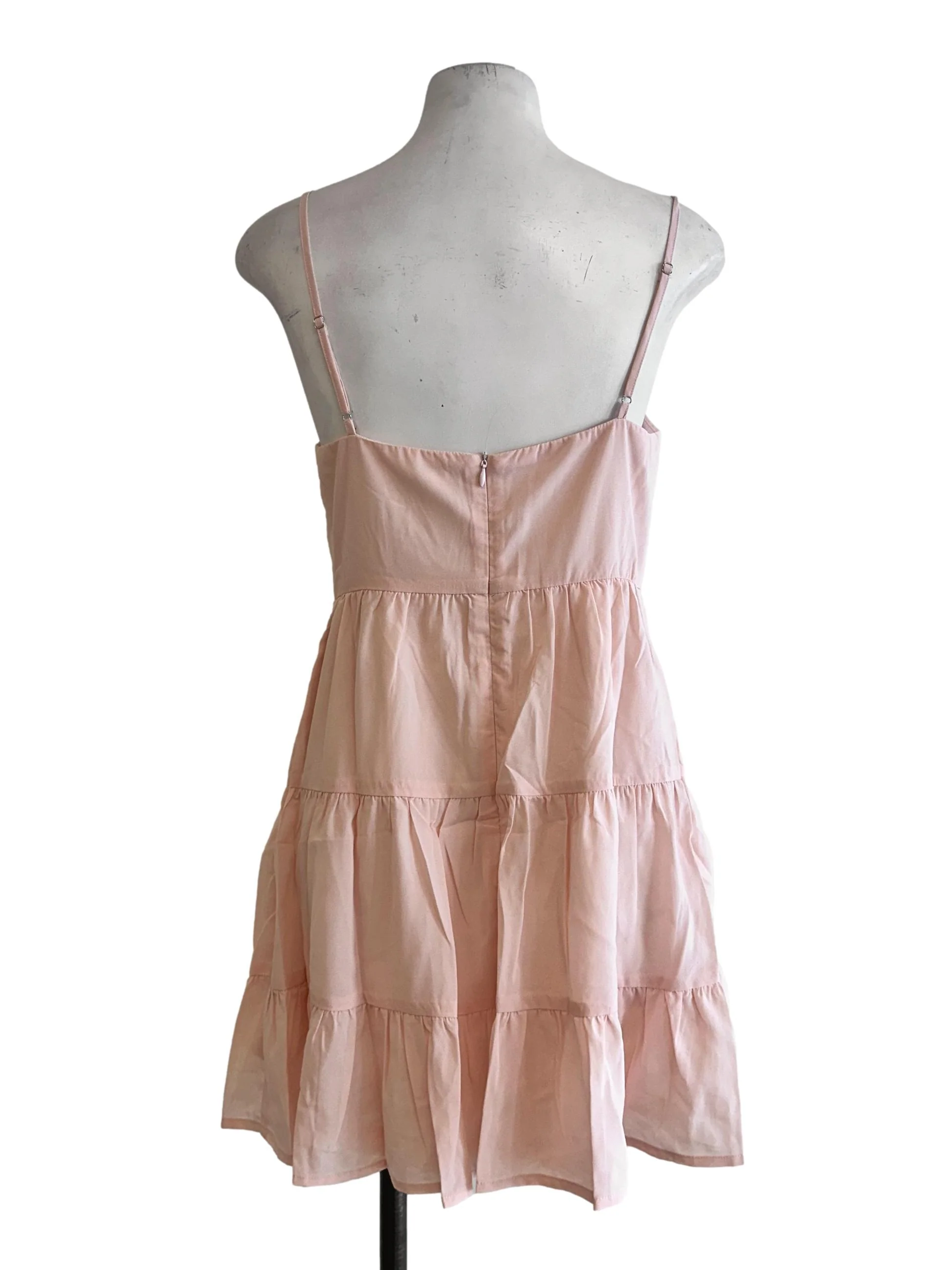 Light Peach Pink Padded Romper - Image 2