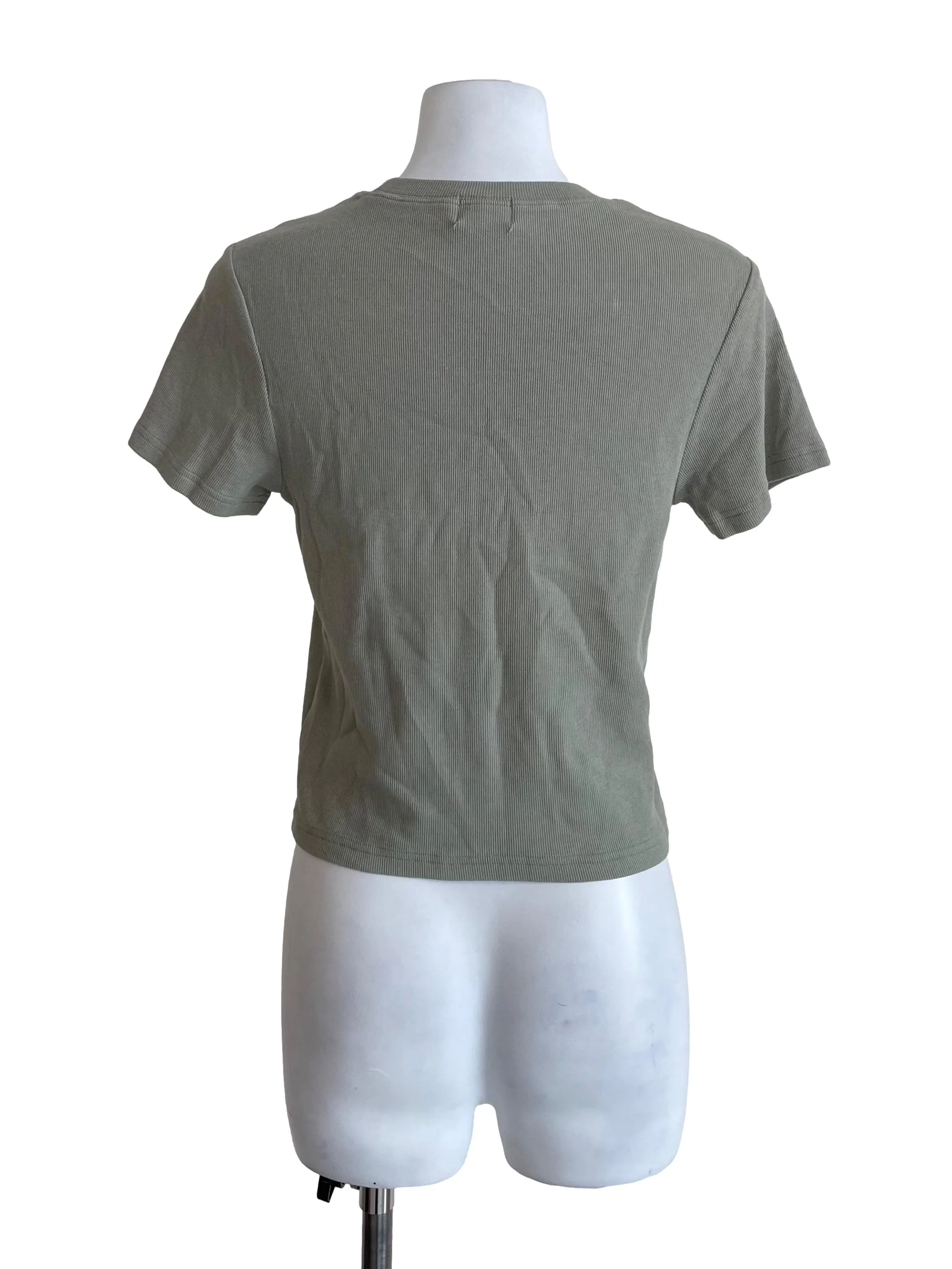 Light Sage Skinny Knit Tee - Image 2