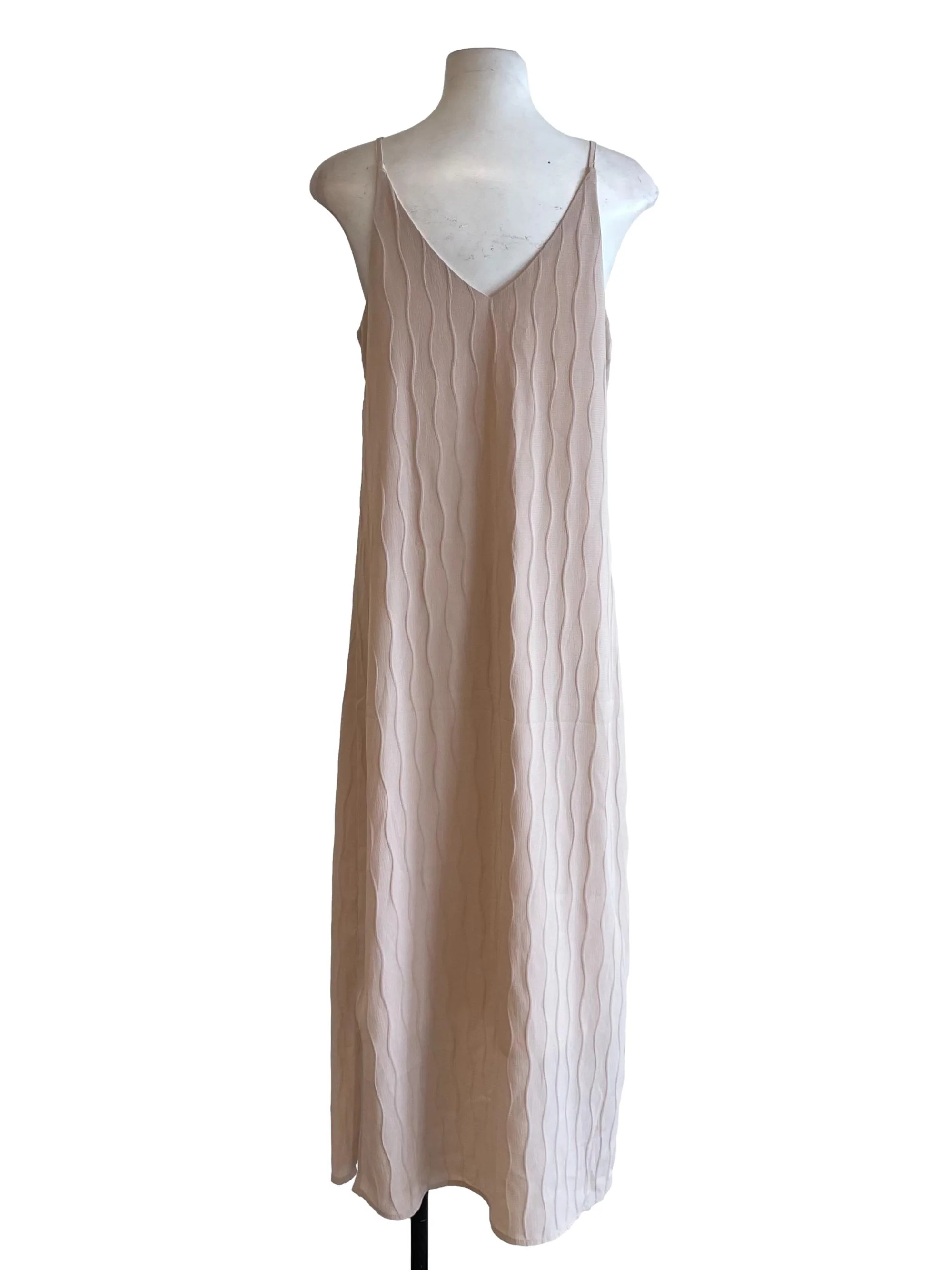 Light Sepia V Neck Slip Dress - Image 2
