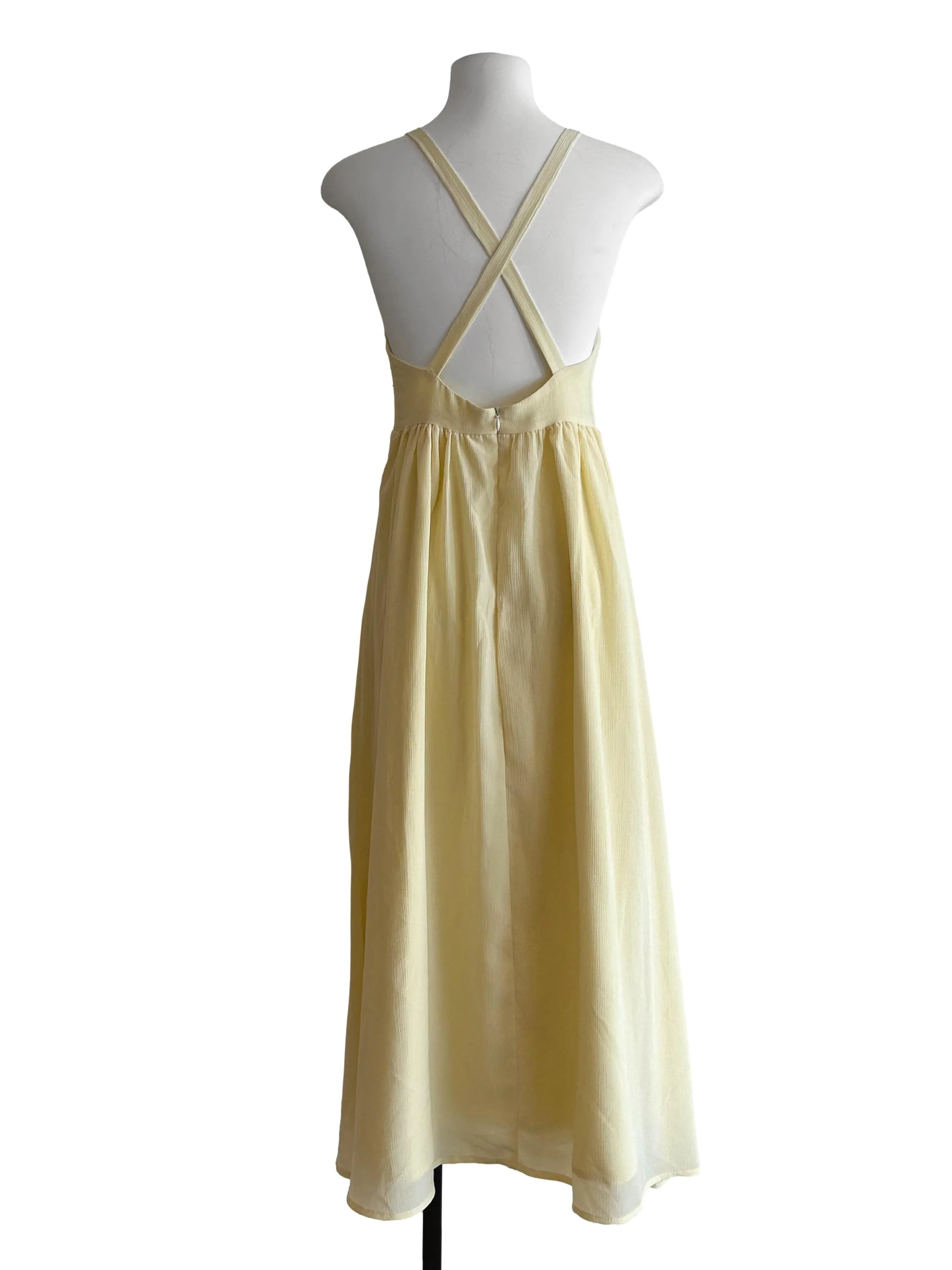 Light Yellow Backless Dress TWL - Image 2