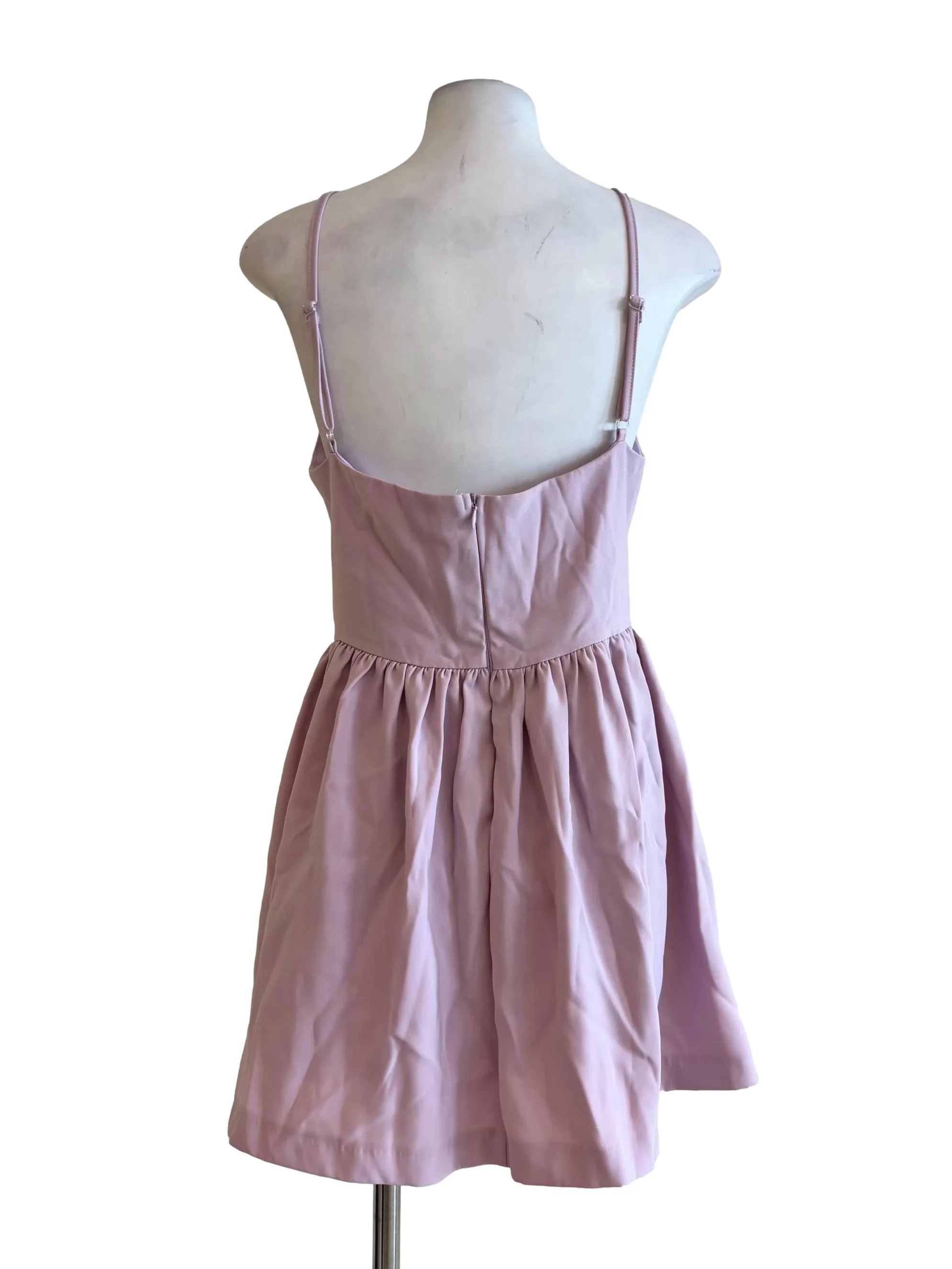 Lilac Halter Mini A-Line Dress - Image 2